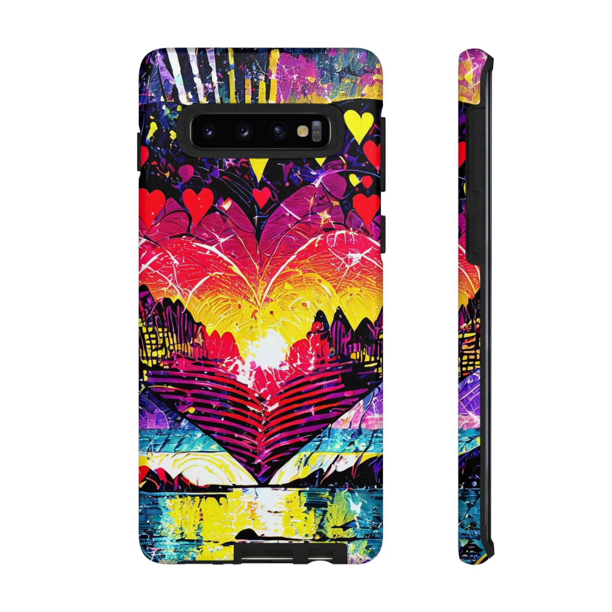 Vibrant Heart Sunset Tough Phone Case - Image 10