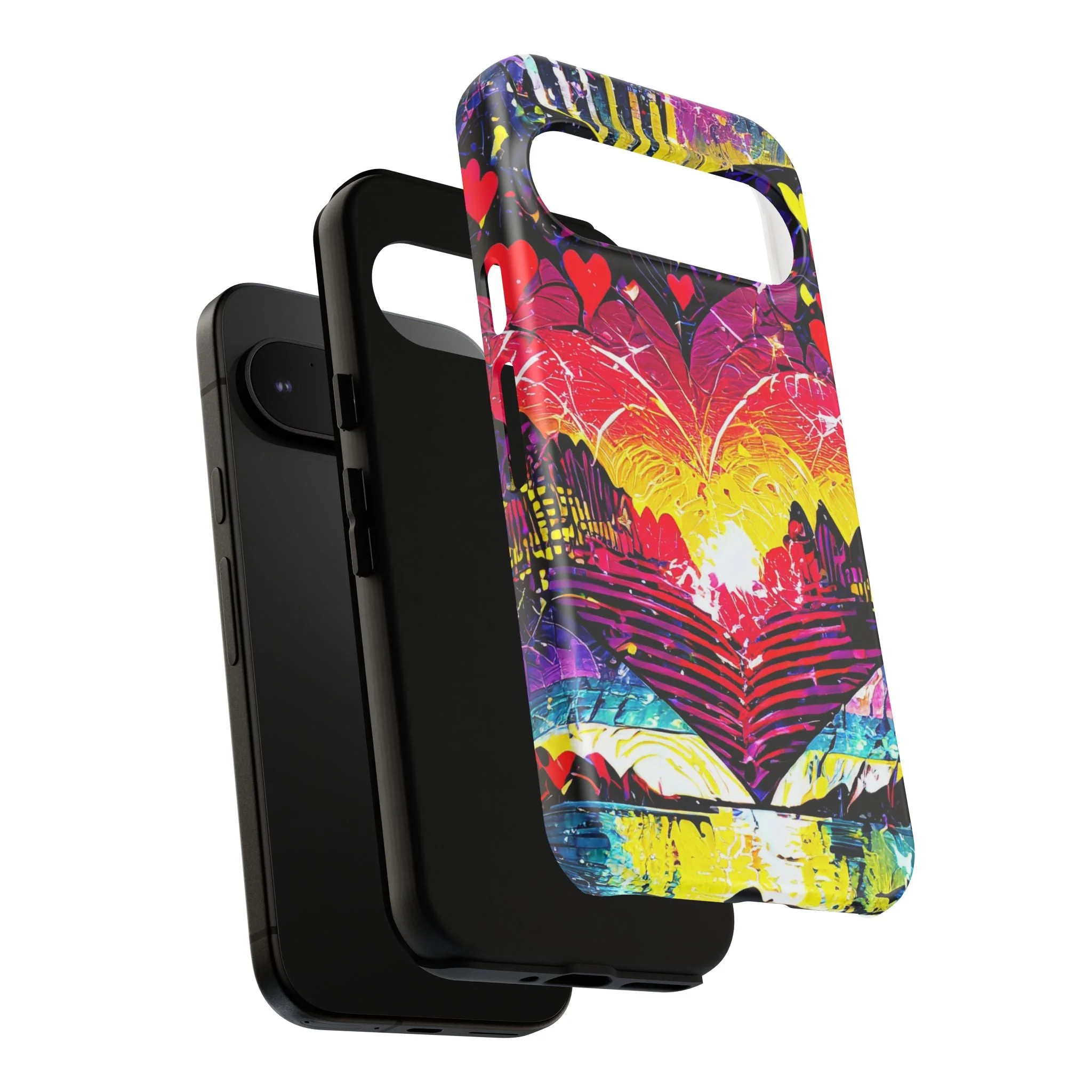 Vibrant Heart Sunset Tough Phone Case - Image 102