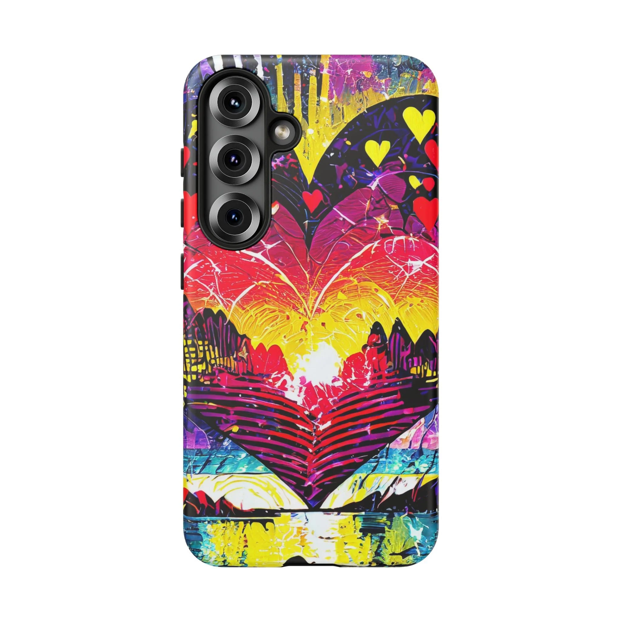 Vibrant Heart Sunset Tough Phone Case - Image 50