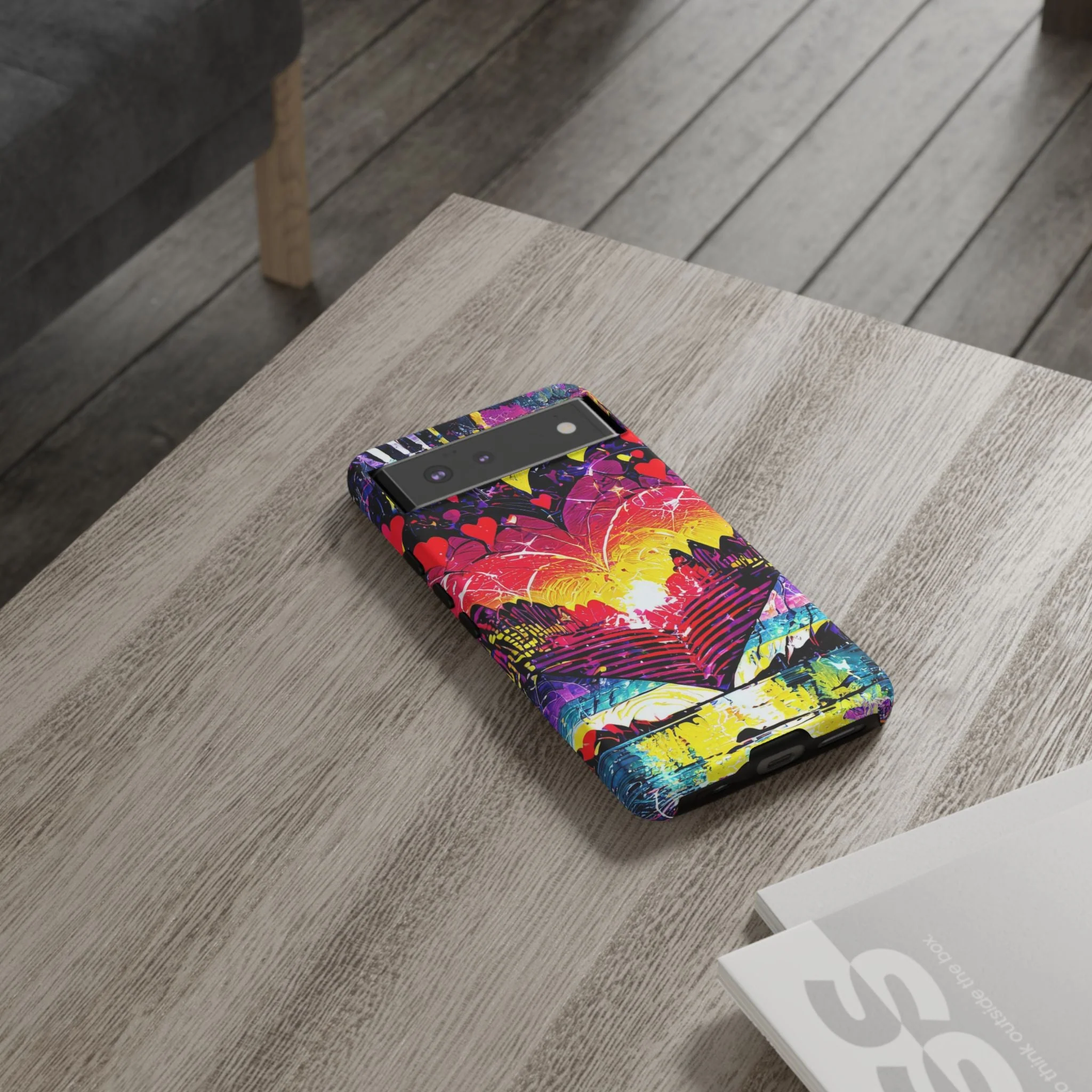 Vibrant Heart Sunset Tough Phone Case - Image 56