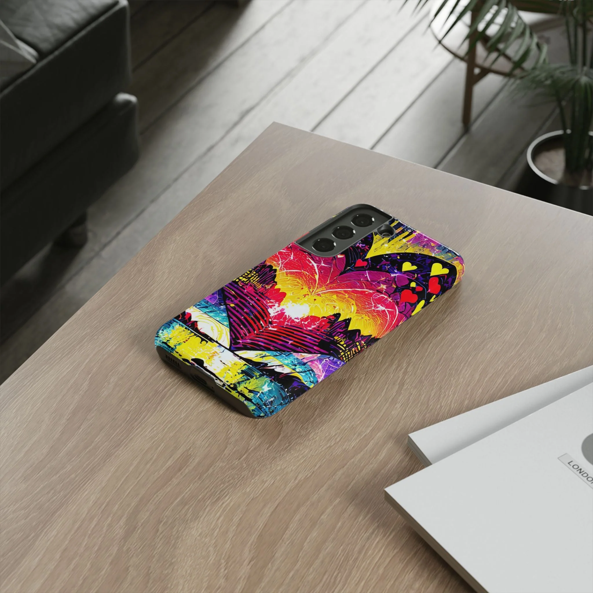 Vibrant Heart Sunset Tough Phone Case - Image 57