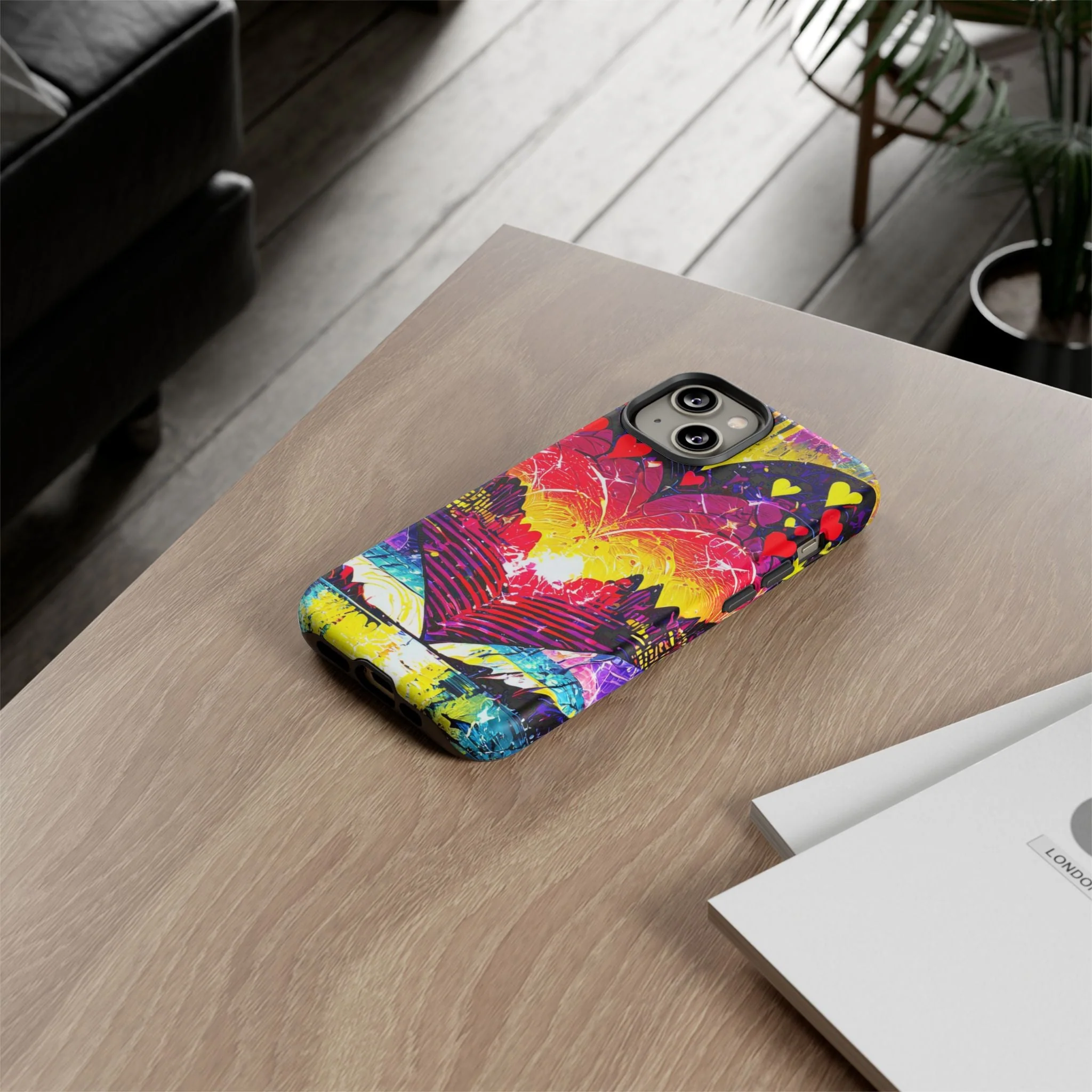 Vibrant Heart Sunset Tough Phone Case - Image 64