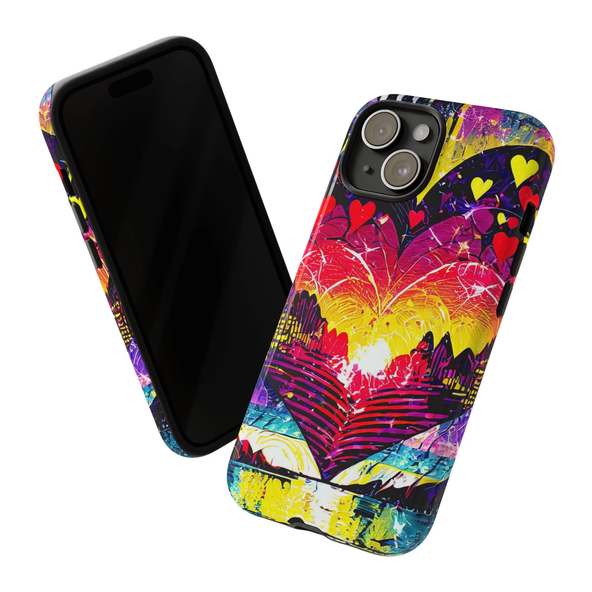 Vibrant Heart Sunset Tough Phone Case - Image 77