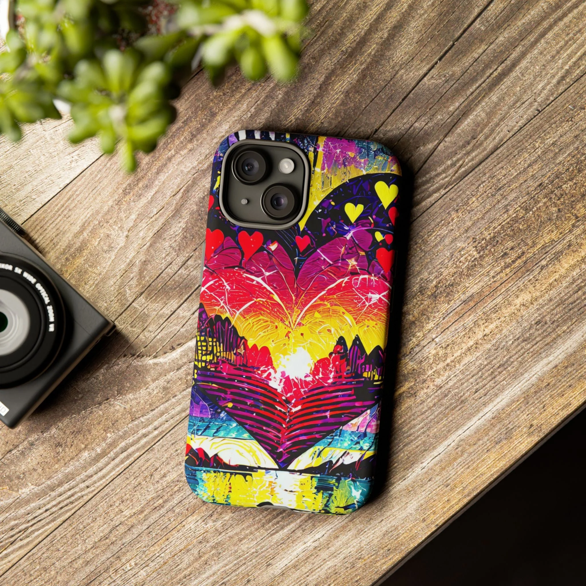Vibrant Heart Sunset Tough Phone Case - Image 80