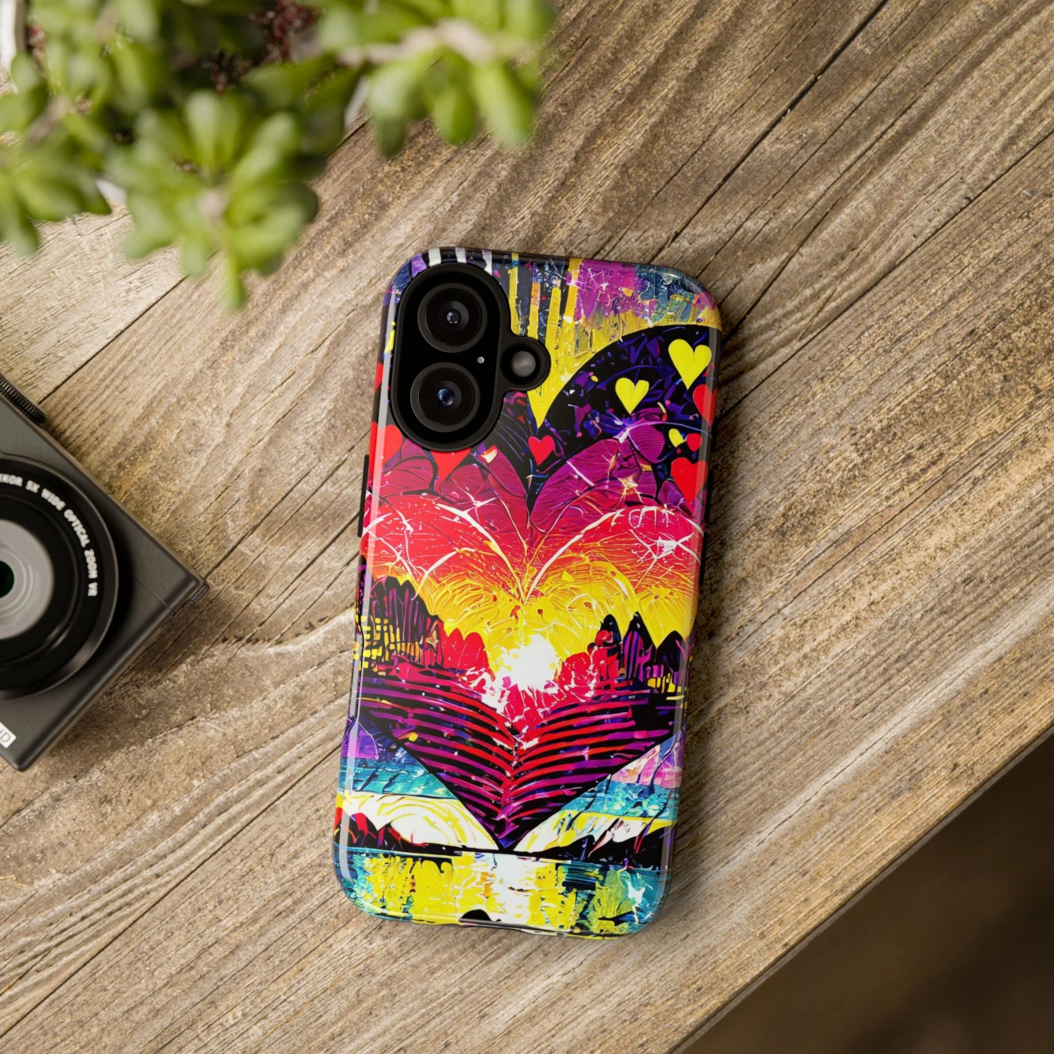 Vibrant Heart Sunset Tough Phone Case - Image 95