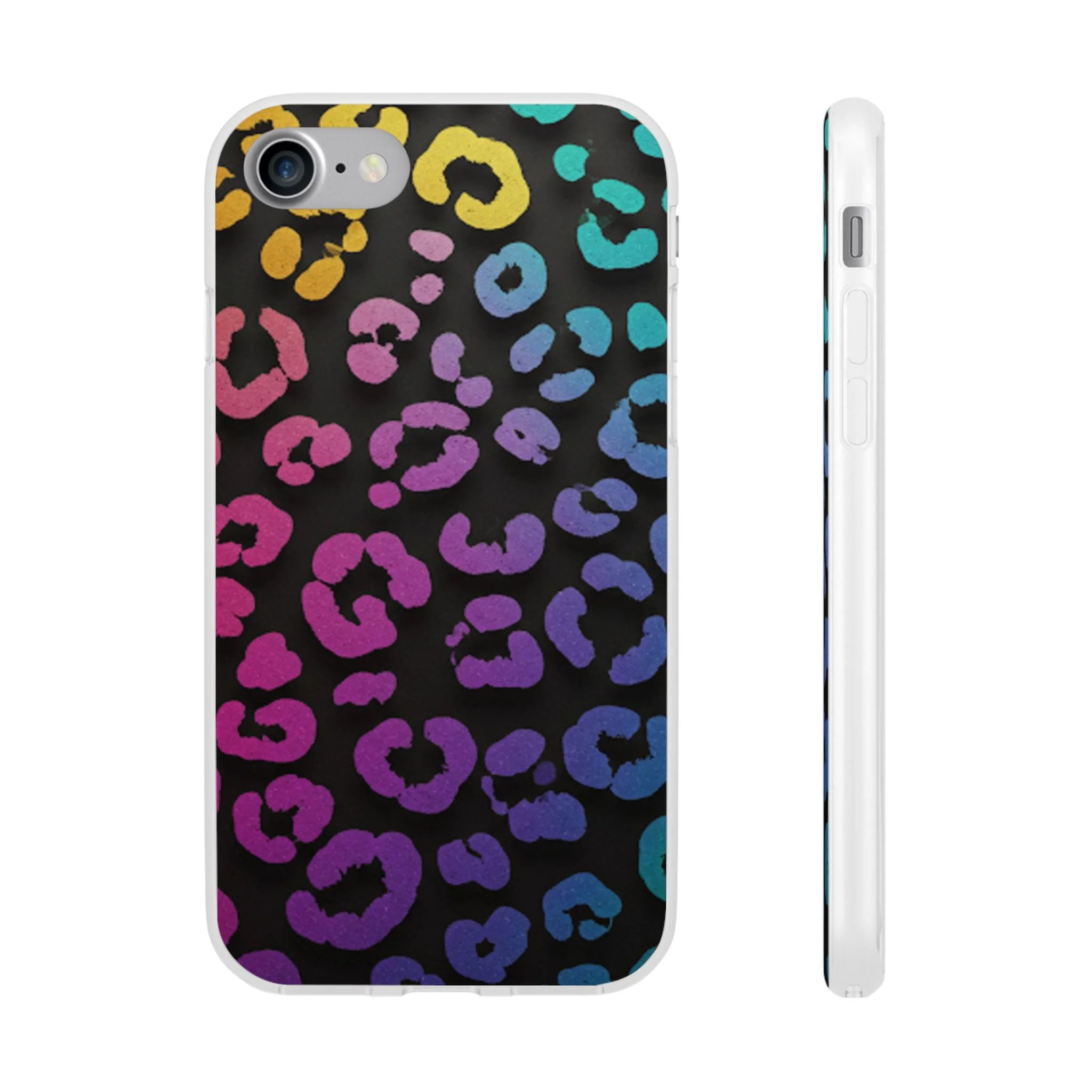 Vibrant Leopard Print Flexi Phone Case - Image 3