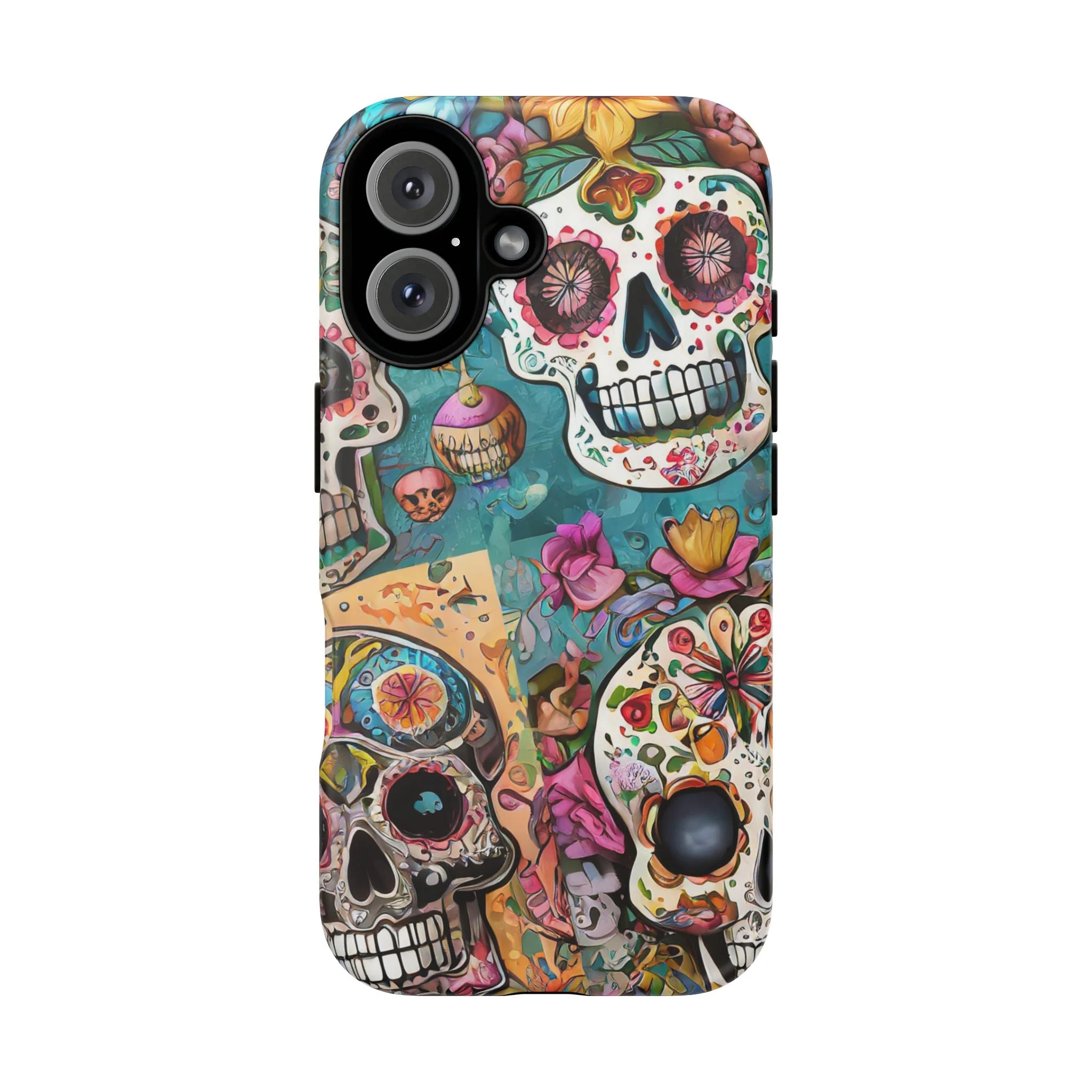 Vibrant Sugar Skull Tough Phone Case - Image 20