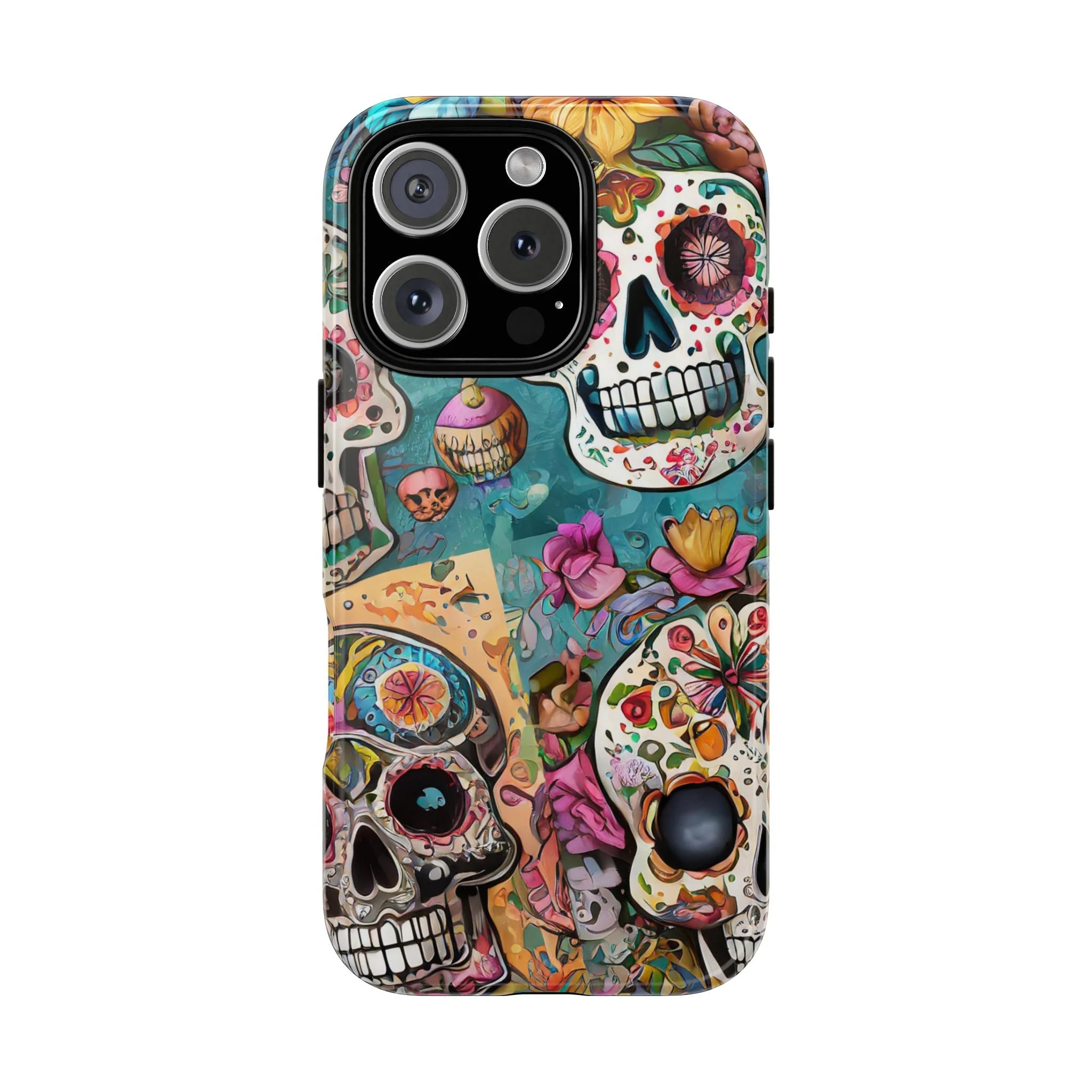 Vibrant Sugar Skull Tough Phone Case - Image 21