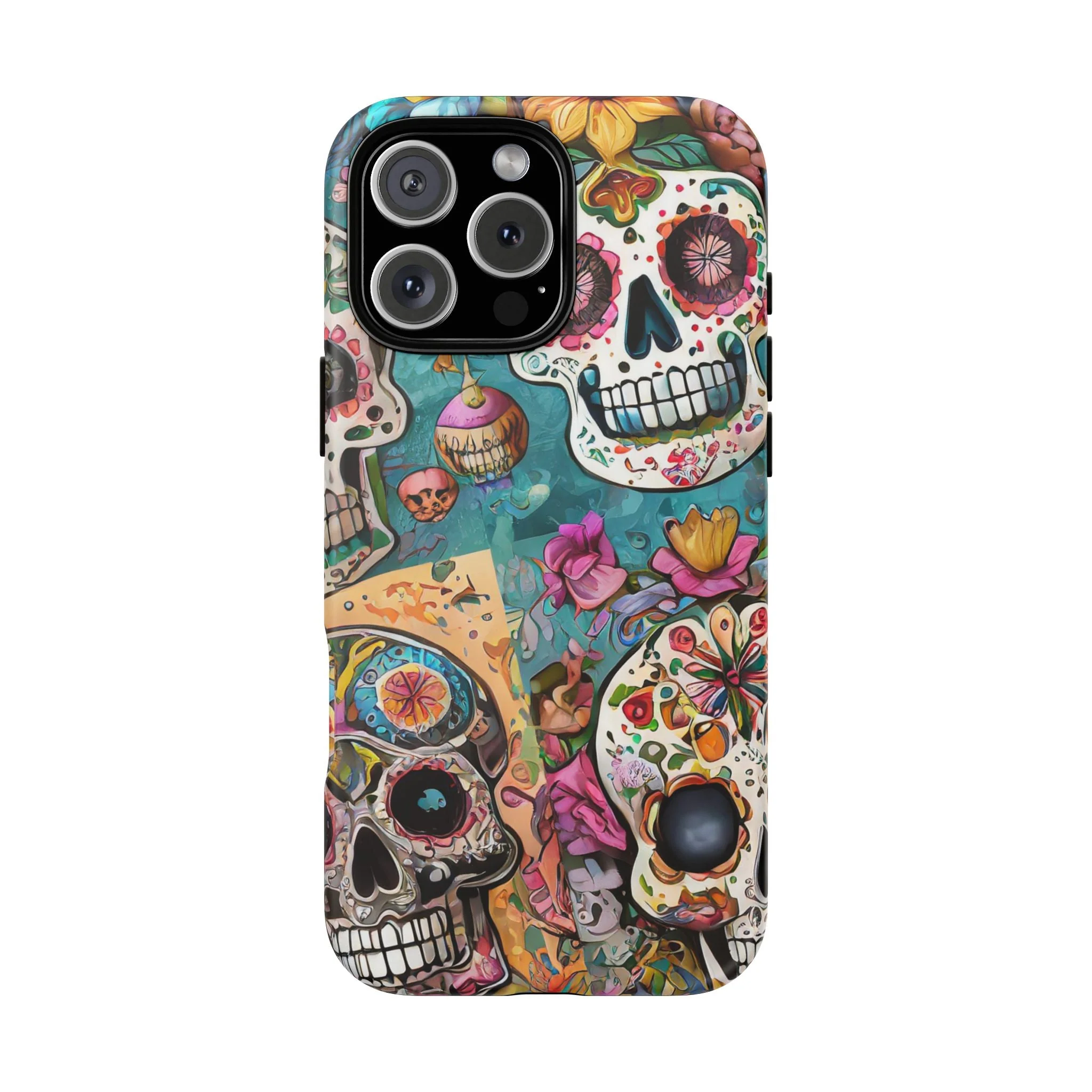 Vibrant Sugar Skull Tough Phone Case - Image 24