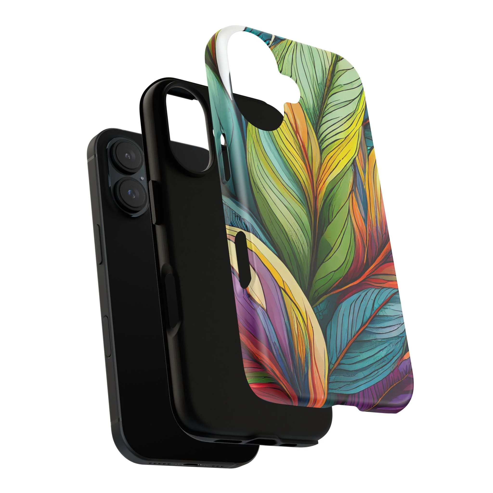 Vibrant Tropical Leaf Tough Phone Case - Image 101
