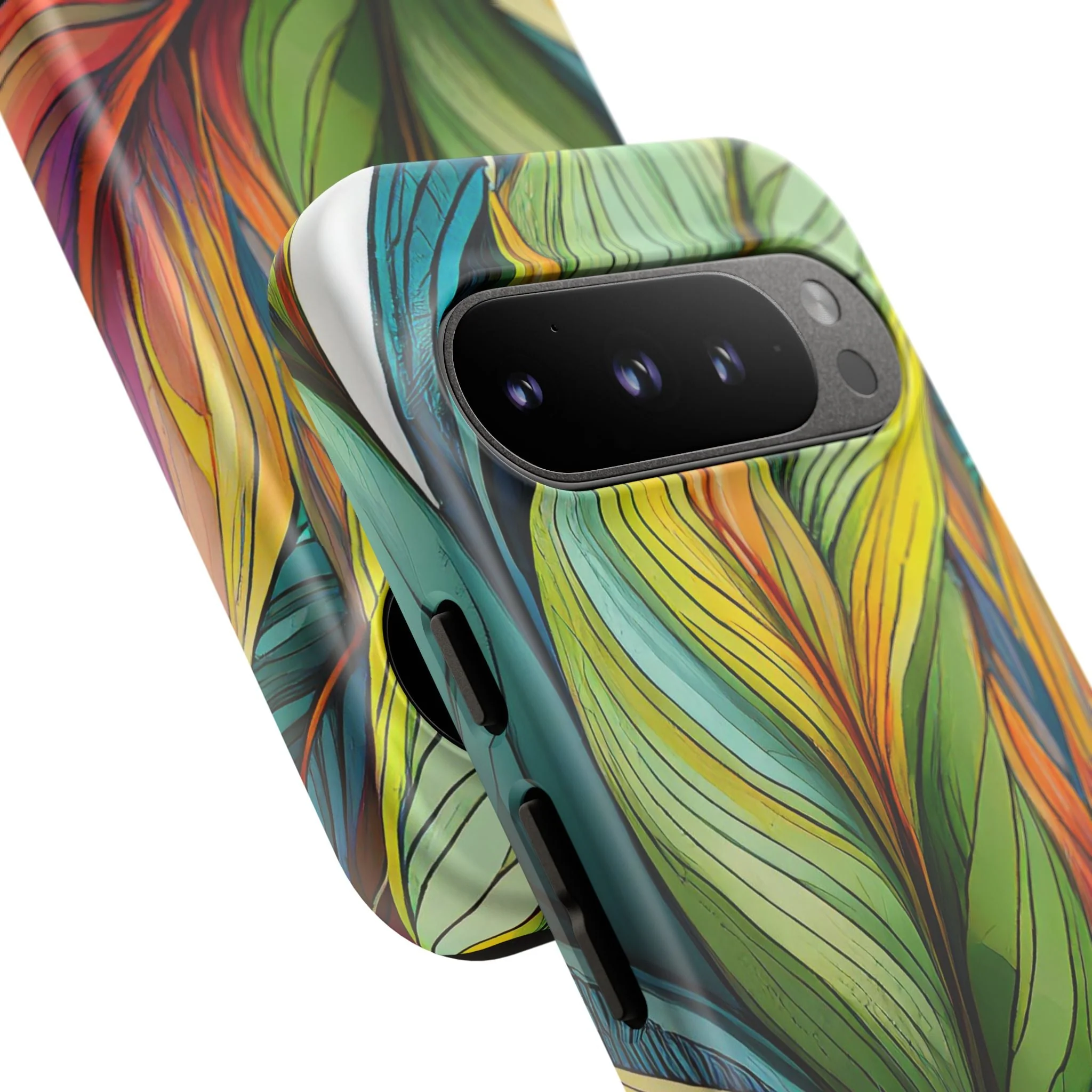 Vibrant Tropical Leaf Tough Phone Case - Image 121