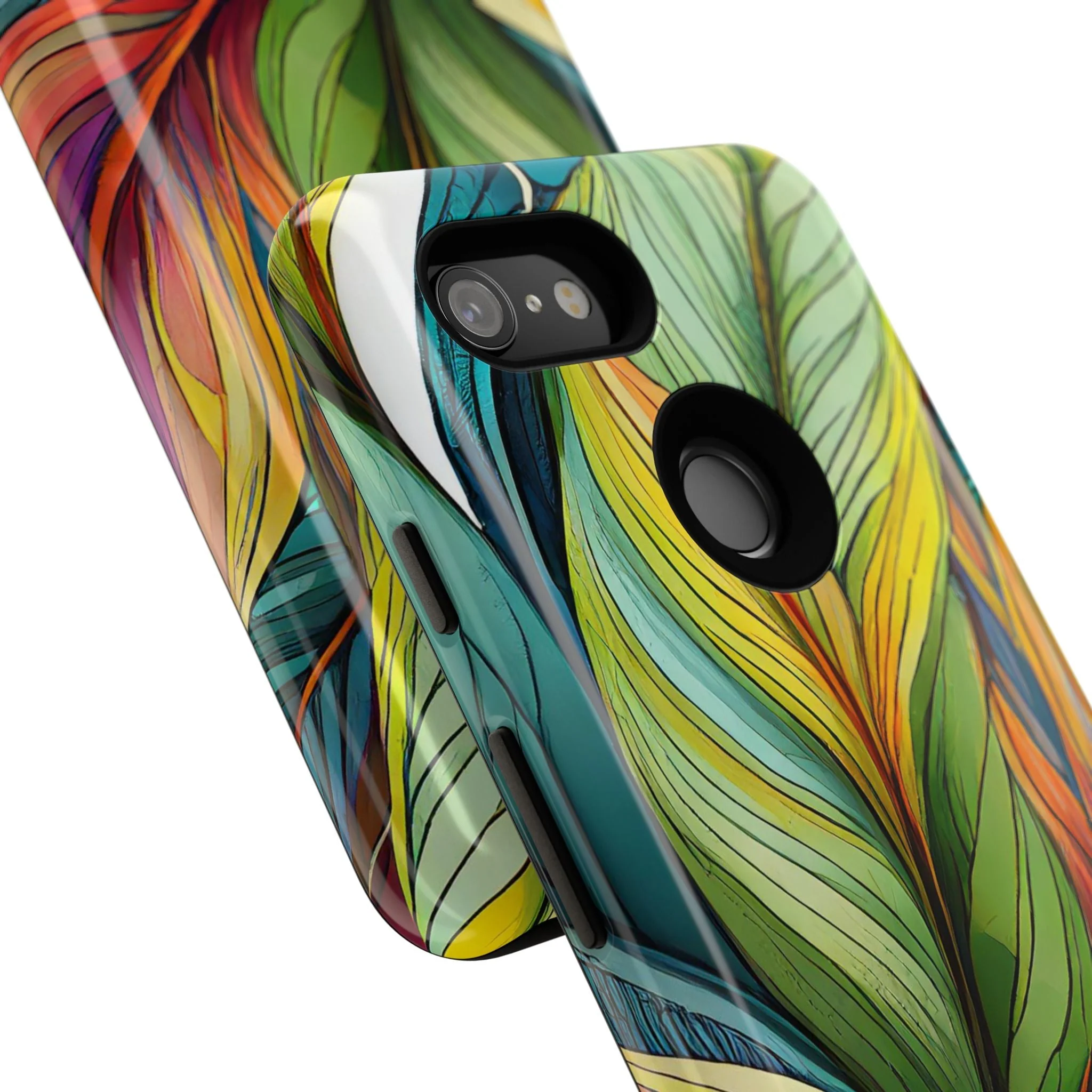 Vibrant Tropical Leaf Tough Phone Case - Image 123