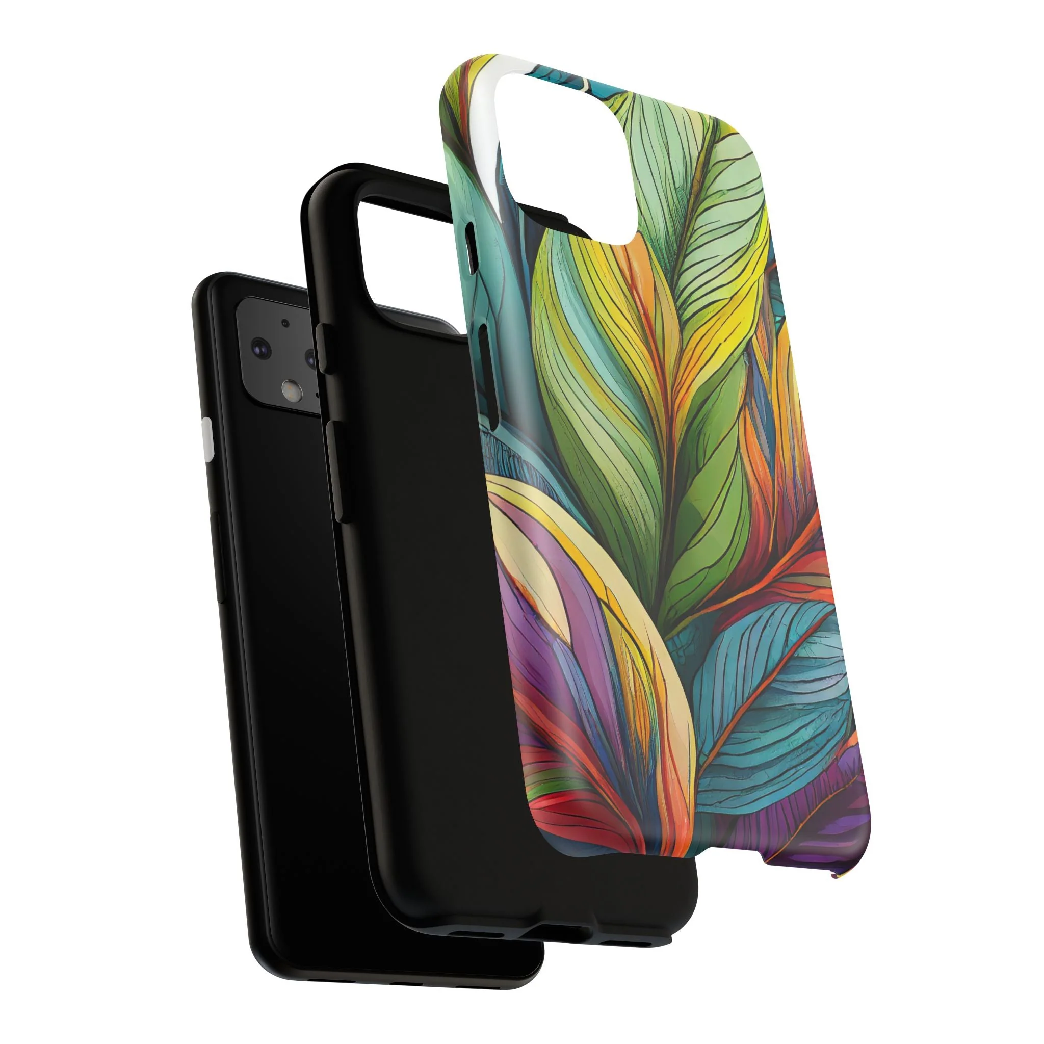 Vibrant Tropical Leaf Tough Phone Case - Image 130