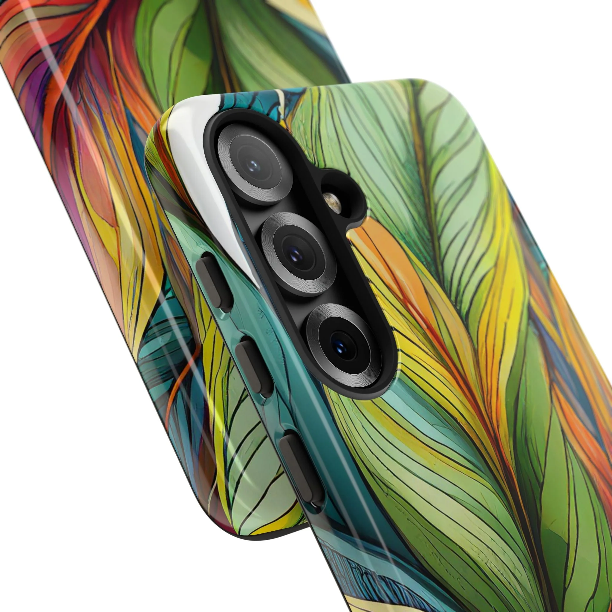 Vibrant Tropical Leaf Tough Phone Case - Image 131