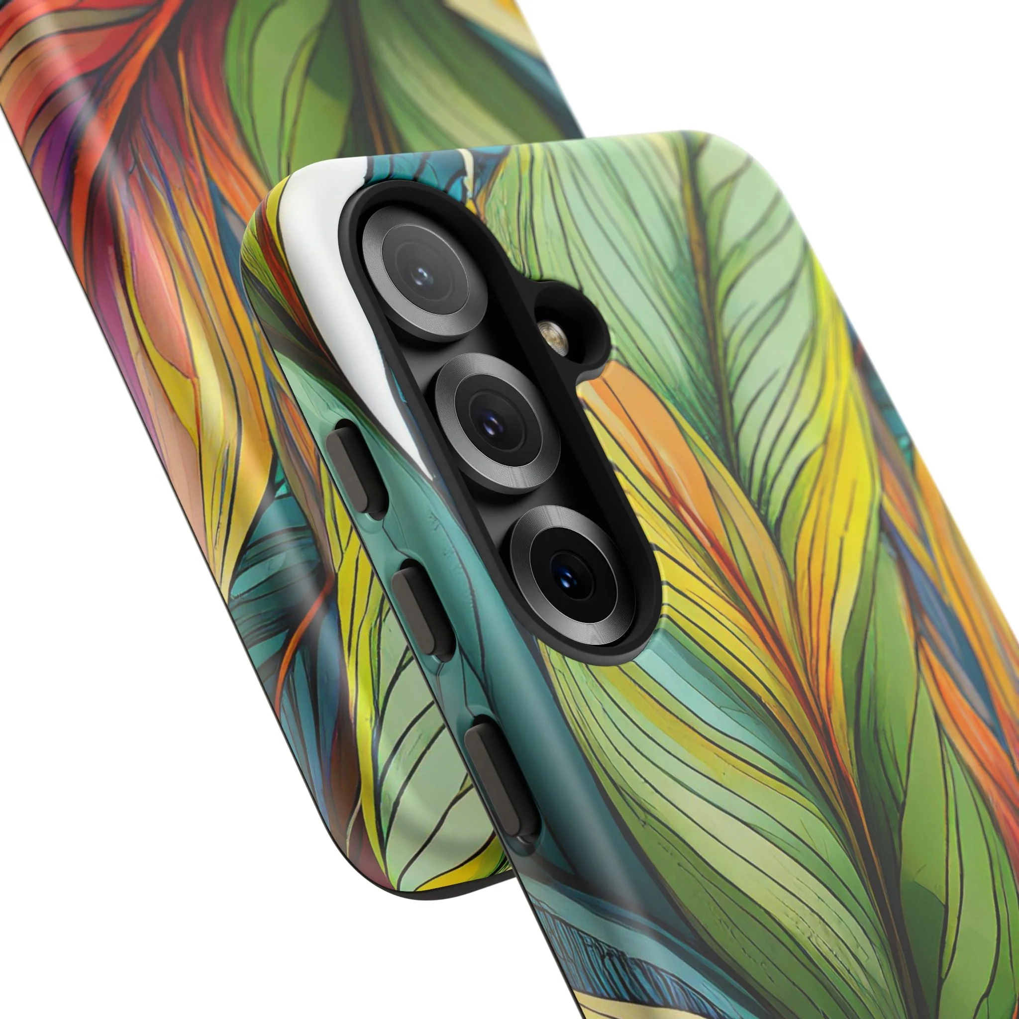 Vibrant Tropical Leaf Tough Phone Case - Image 134