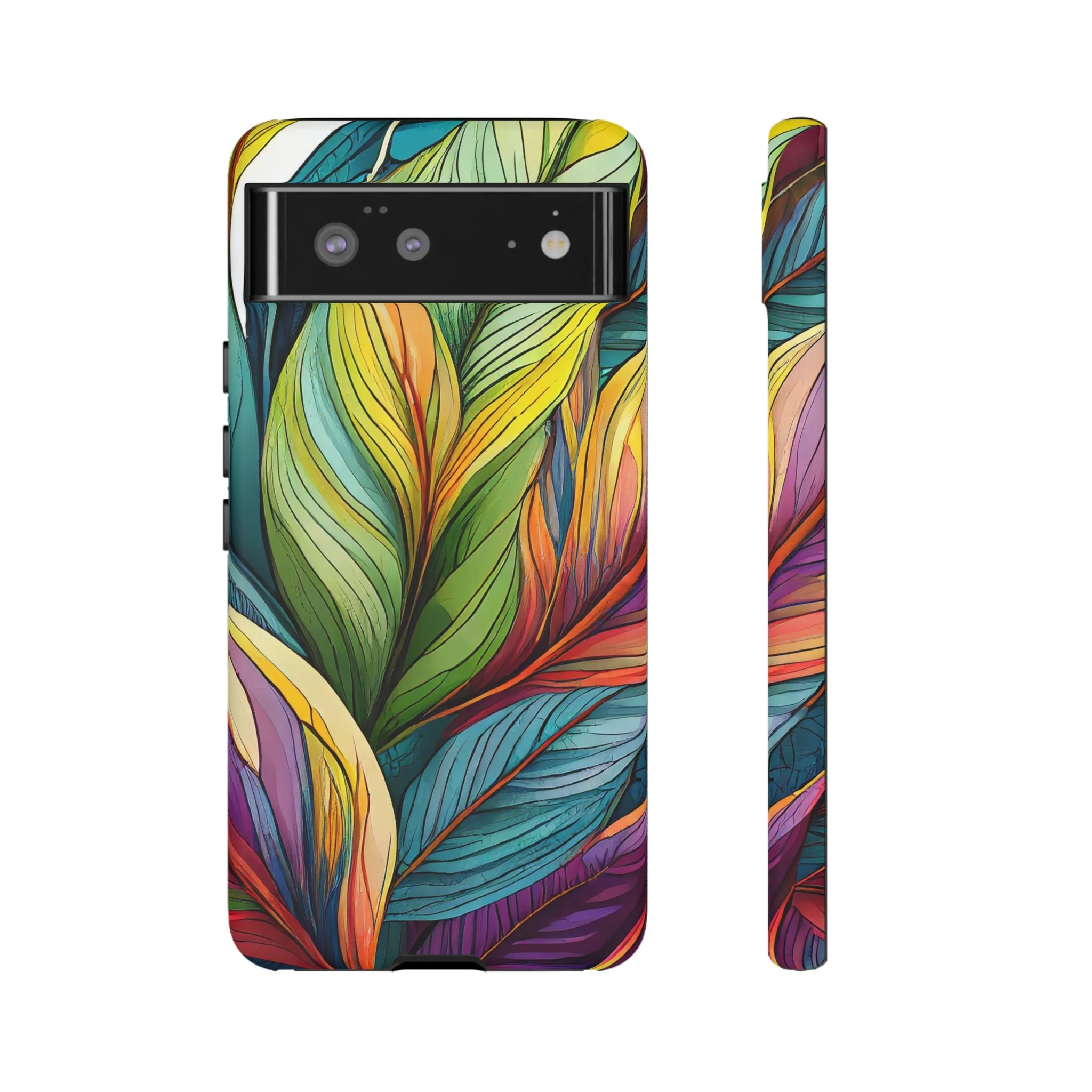 Vibrant Tropical Leaf Tough Phone Case - Image 18