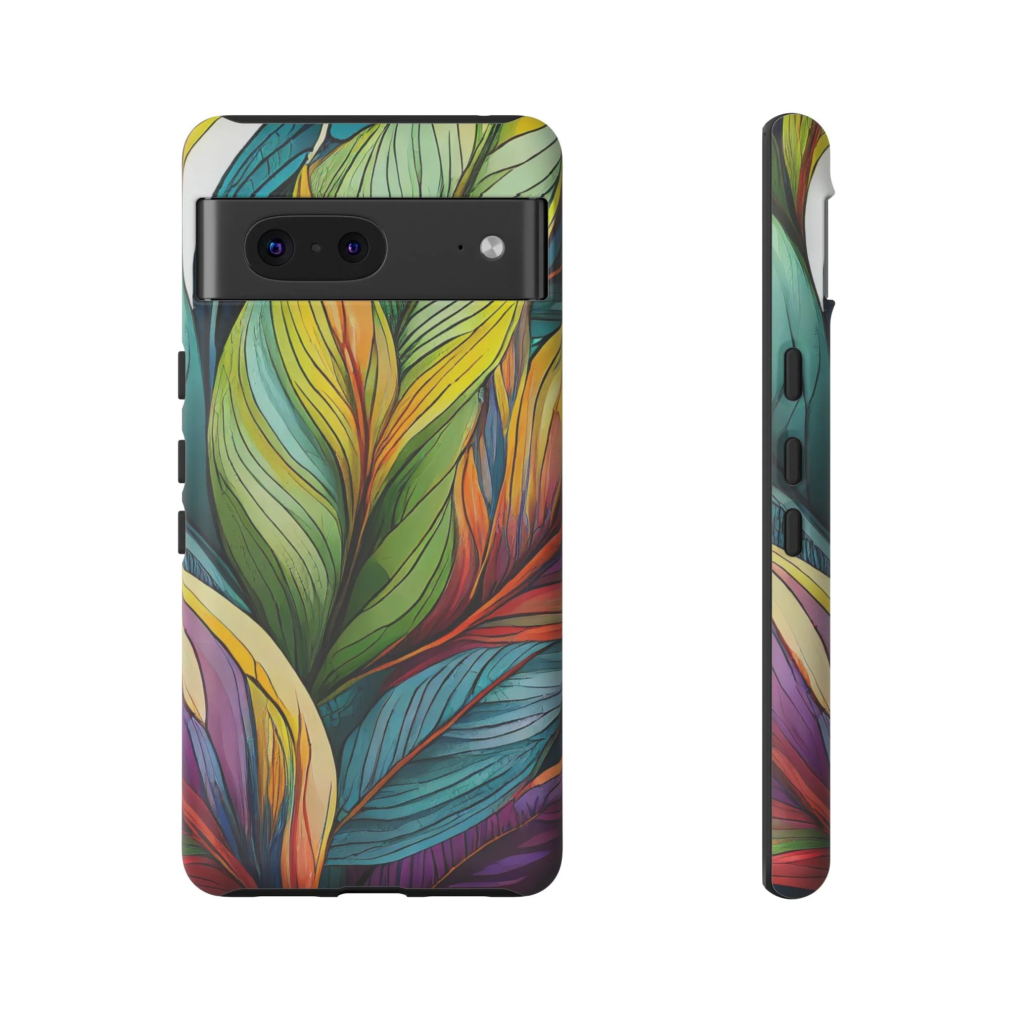Vibrant Tropical Leaf Tough Phone Case - Image 26