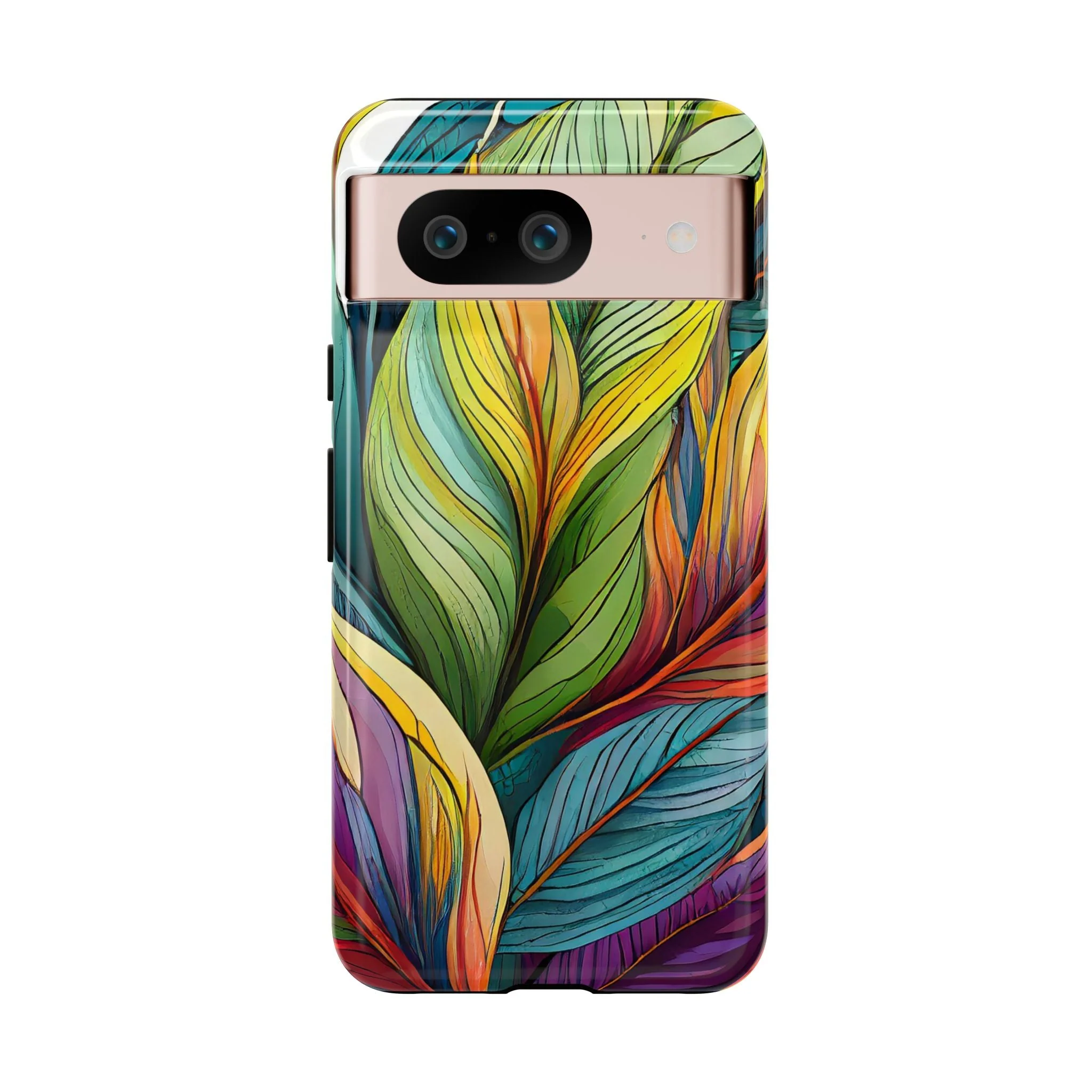 Vibrant Tropical Leaf Tough Phone Case - Image 33