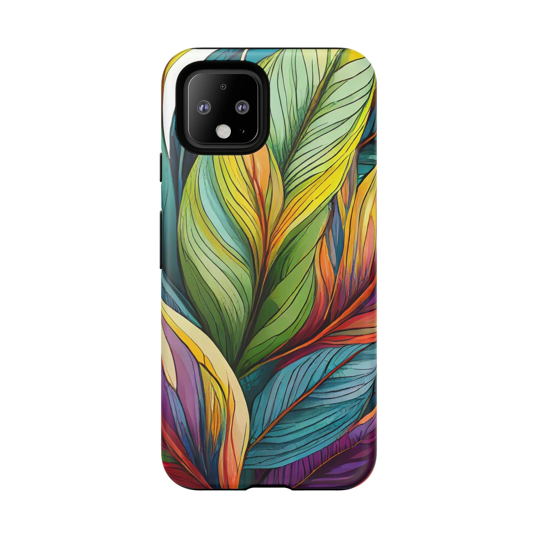 Vibrant Tropical Leaf Tough Phone Case - Image 48
