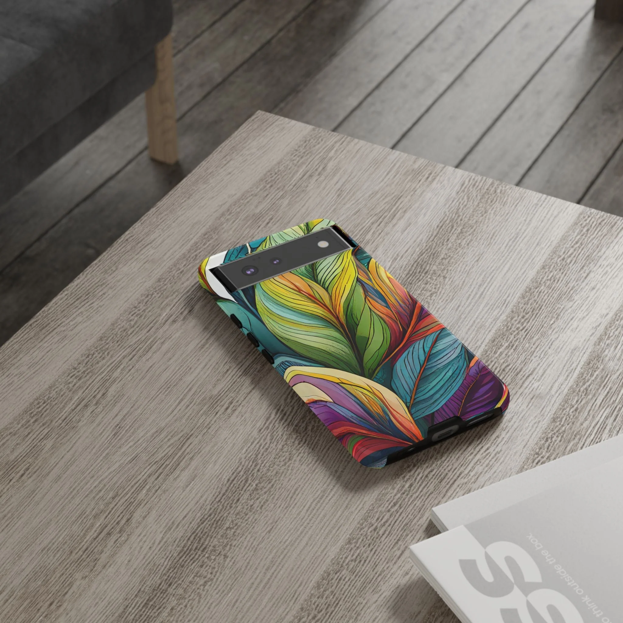 Vibrant Tropical Leaf Tough Phone Case - Image 55