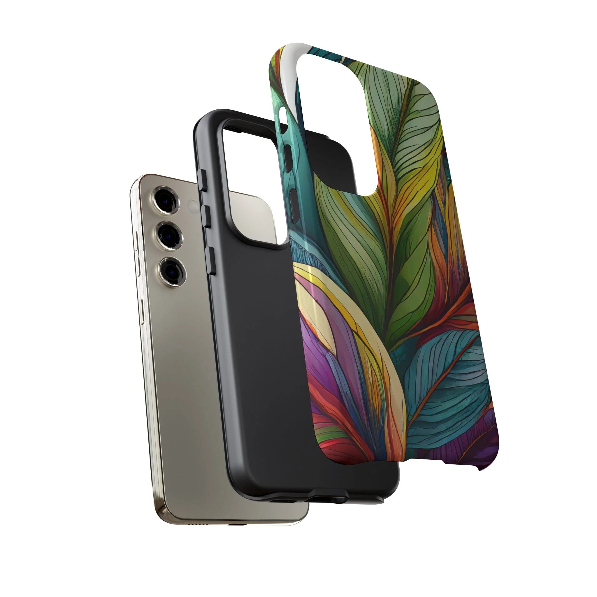 Vibrant Tropical Leaf Tough Phone Case - Image 66