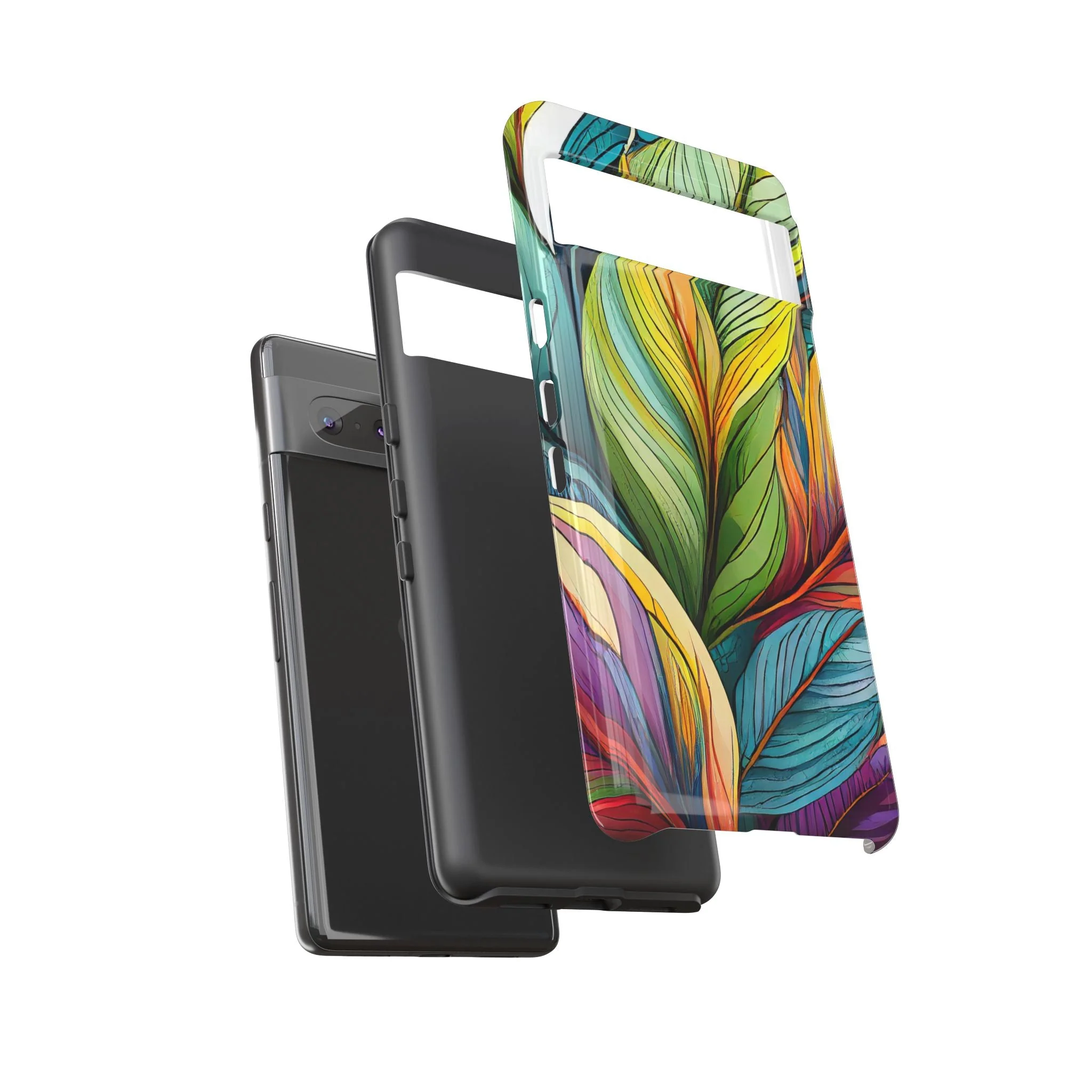 Vibrant Tropical Leaf Tough Phone Case - Image 72
