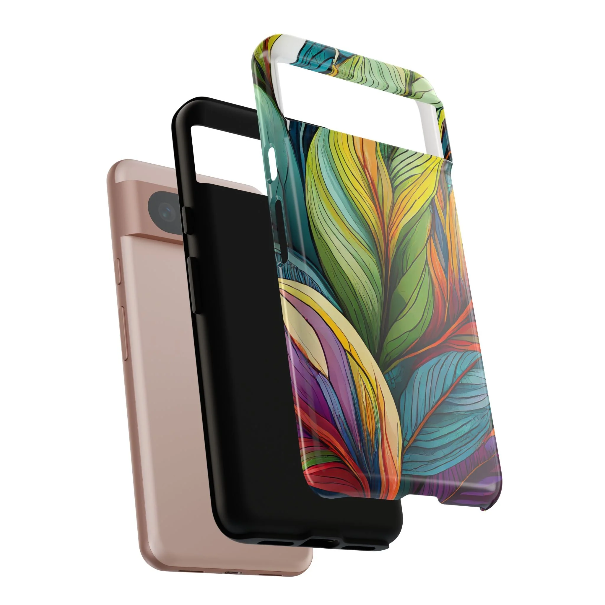 Vibrant Tropical Leaf Tough Phone Case - Image 93