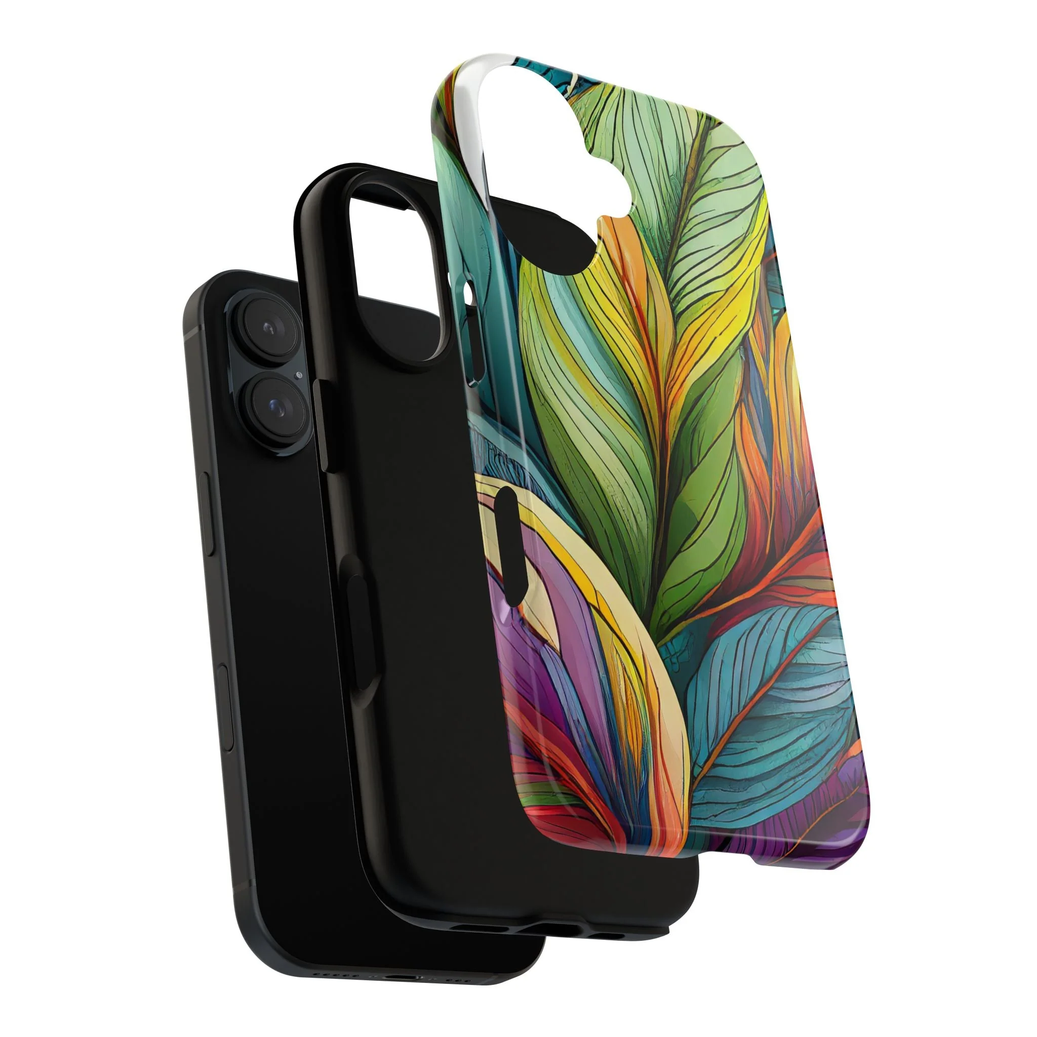 Vibrant Tropical Leaf Tough Phone Case - Image 98