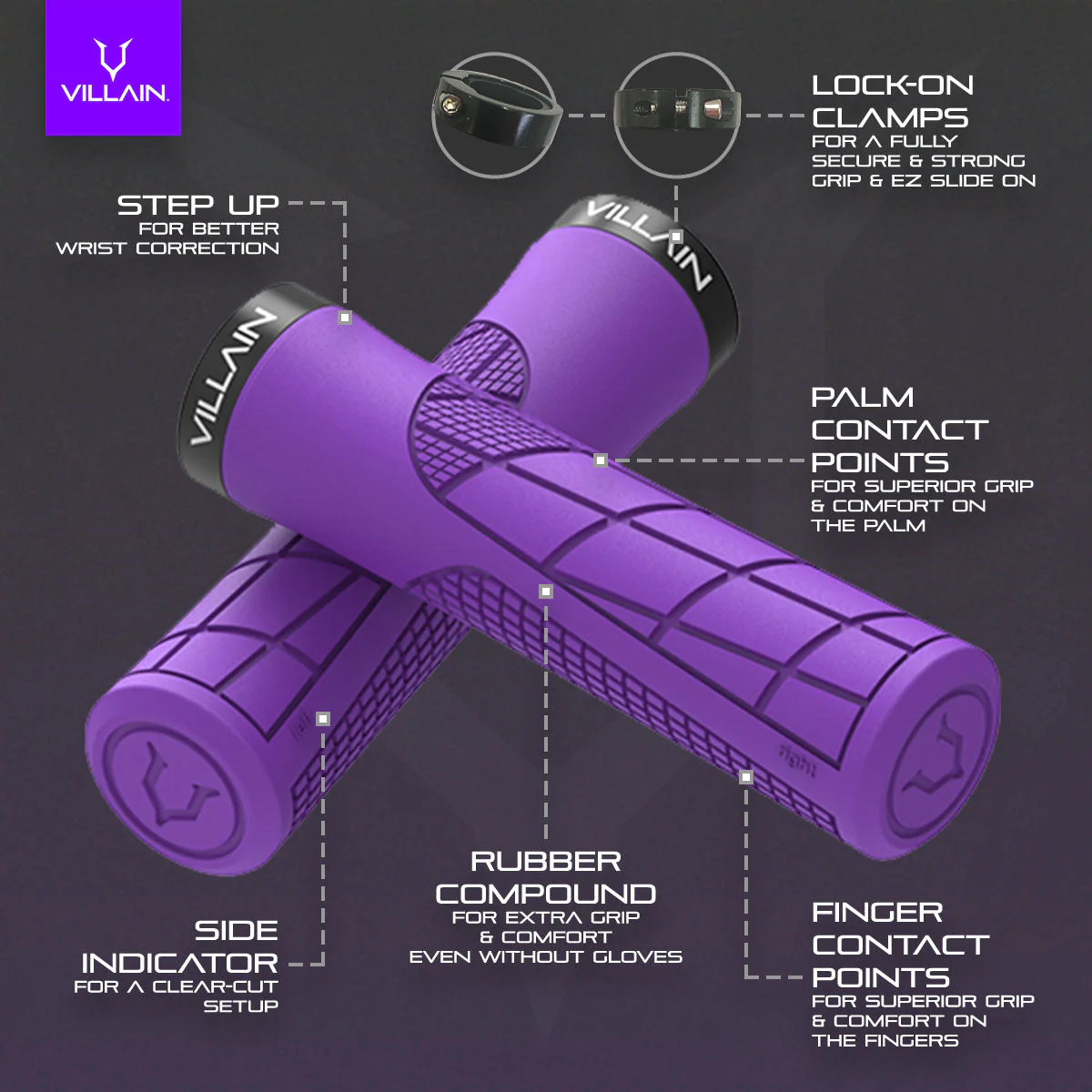 Villain - Arrest 1st Offense - MTB Grips - Image 2