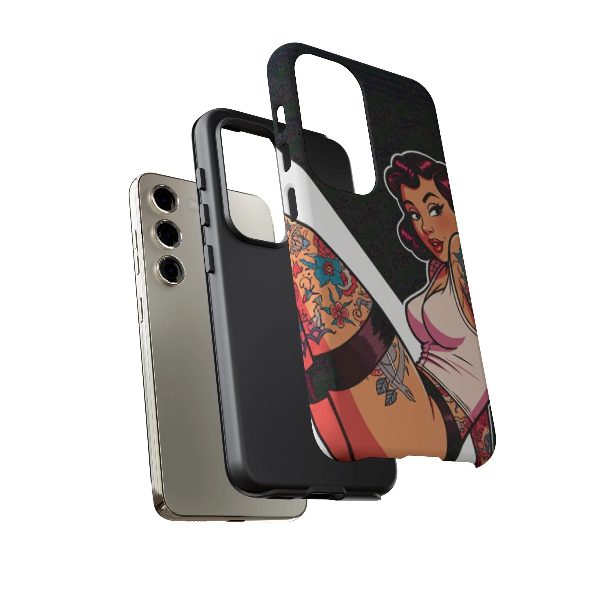 Vintage Tattoo Beauty Tough Phone Case - Image 73