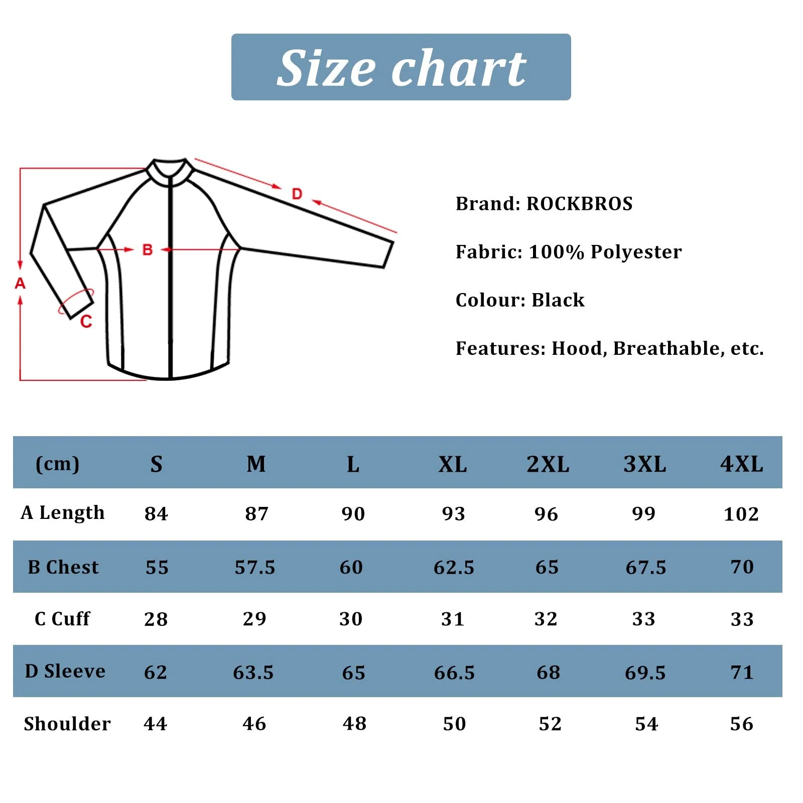 Waterproof Raincoat for Men Women with Reflective - Image 6