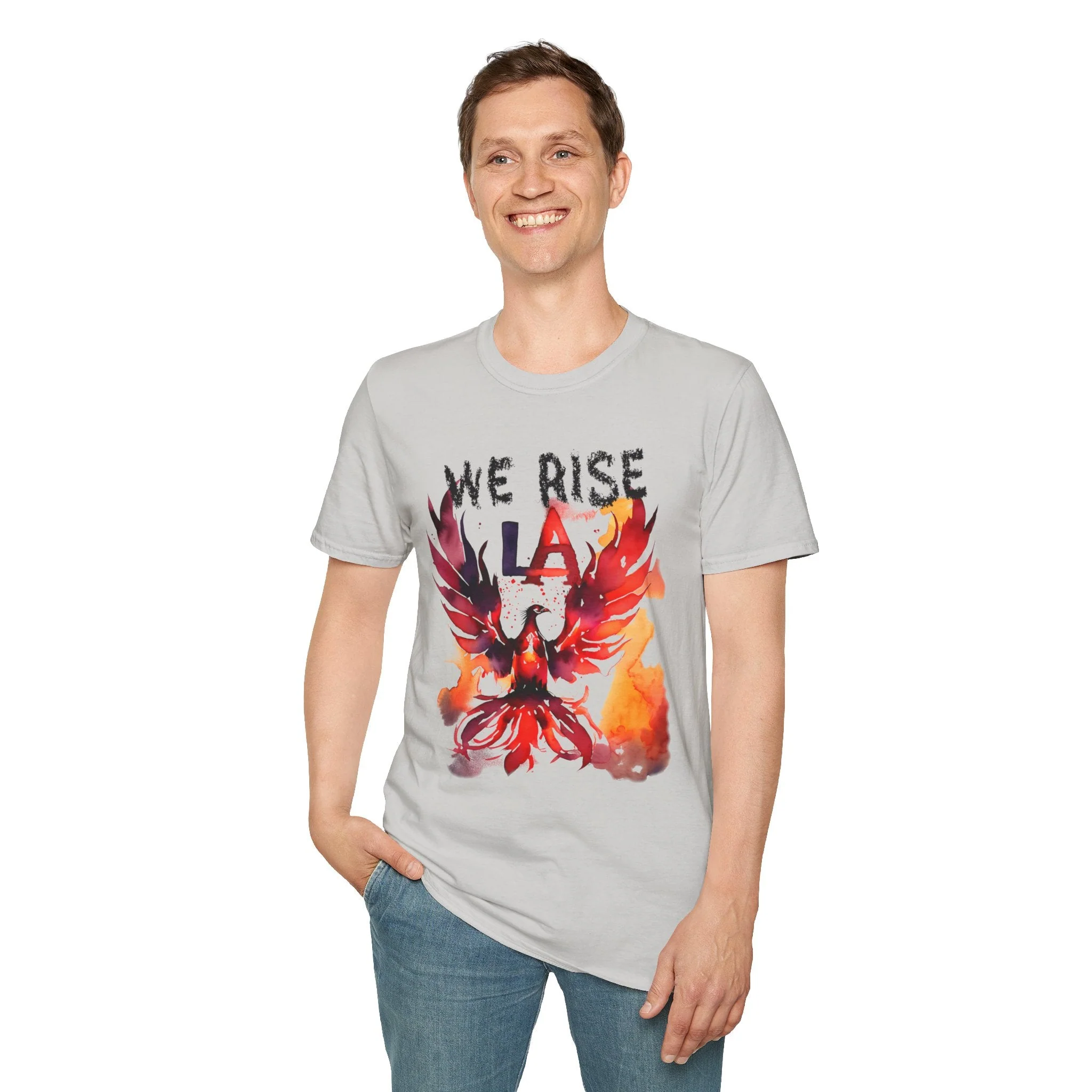 We Will Rise Los Angeles Unisex Vintage Soft T-Shirt - Image 3