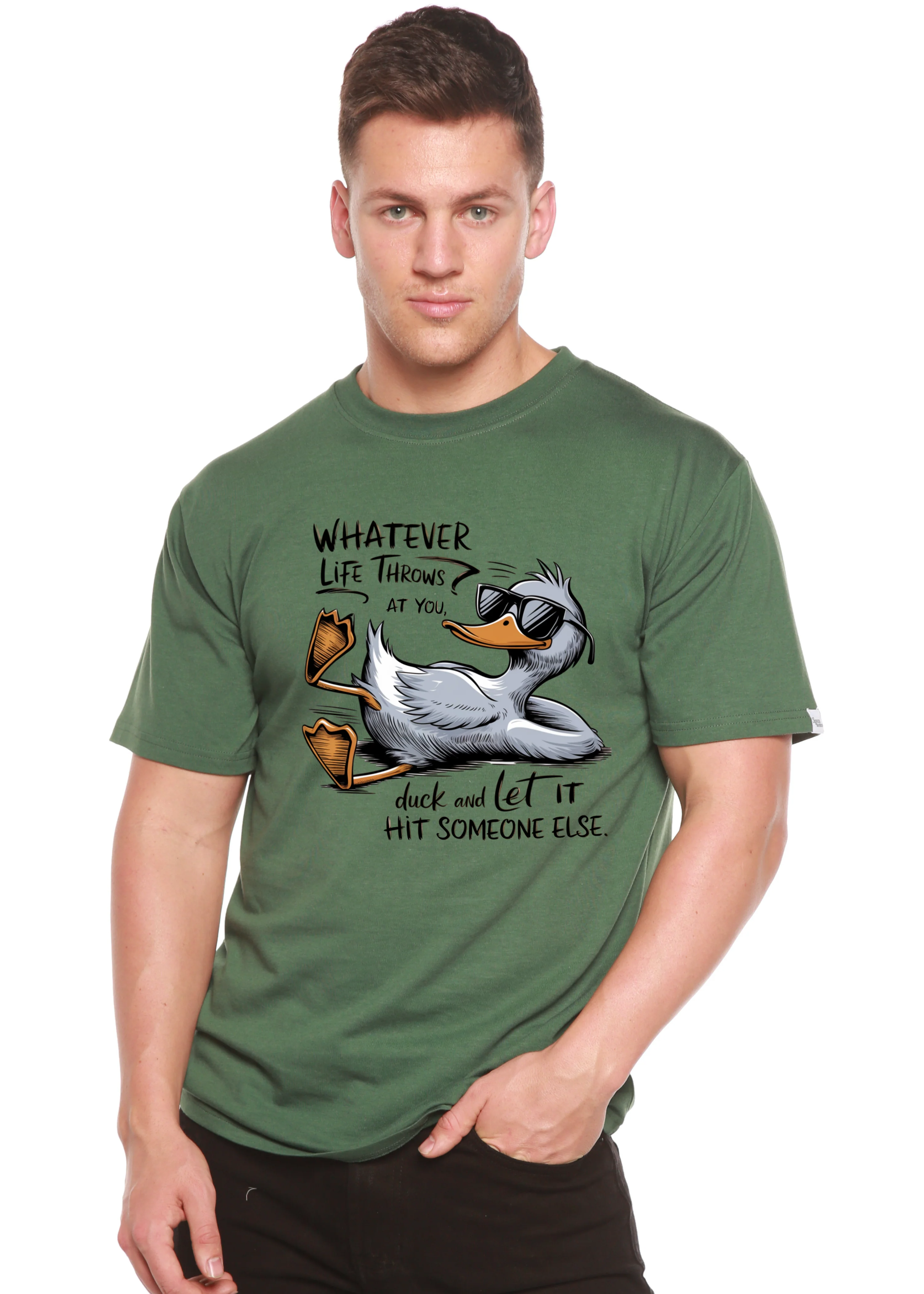 Whatever Life Throws at You Funny Unisex Bamboo/Cotton Graphic T-Shirt - Image 10