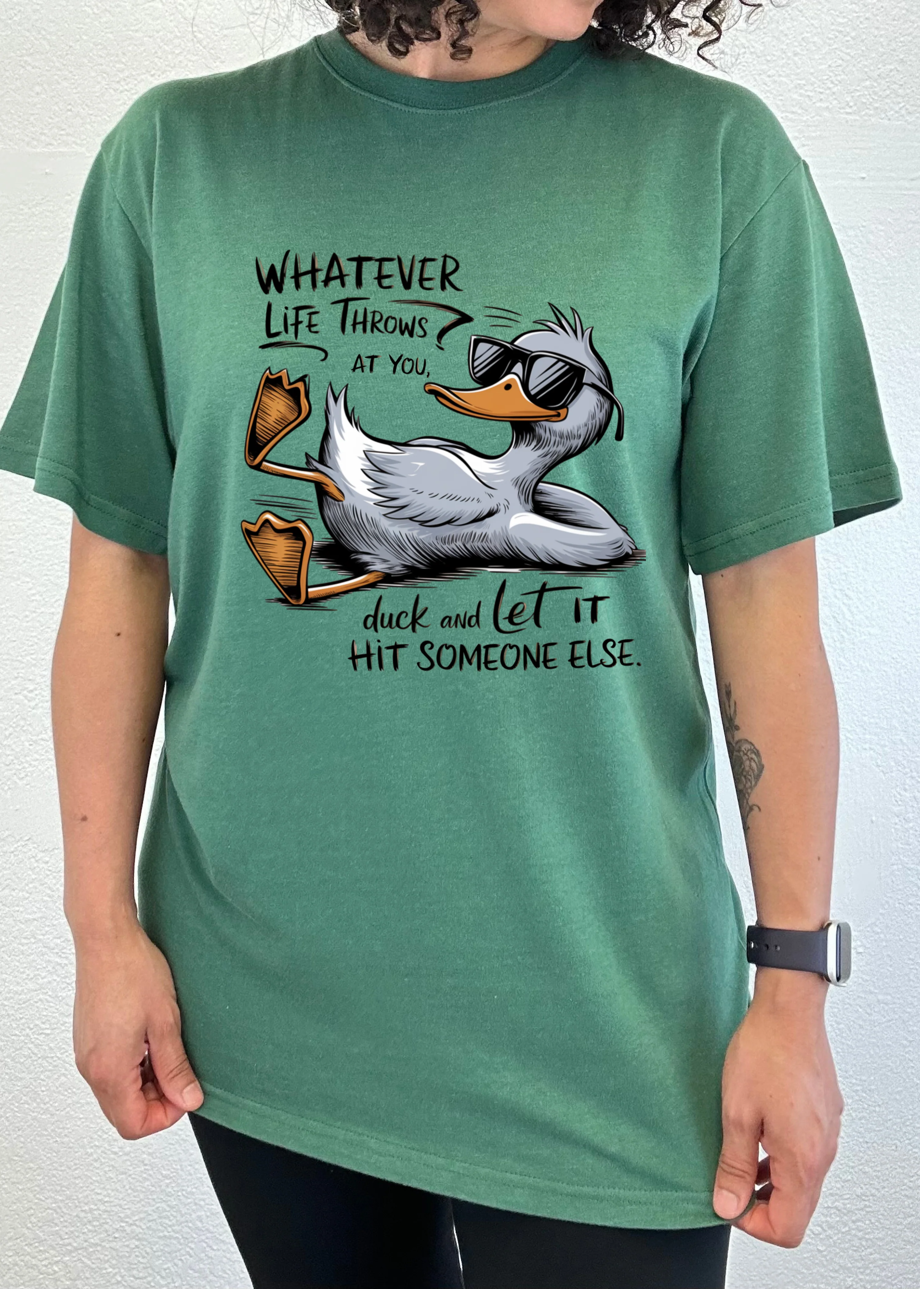 Whatever Life Throws at You Funny Unisex Bamboo/Cotton Graphic T-Shirt - Image 6