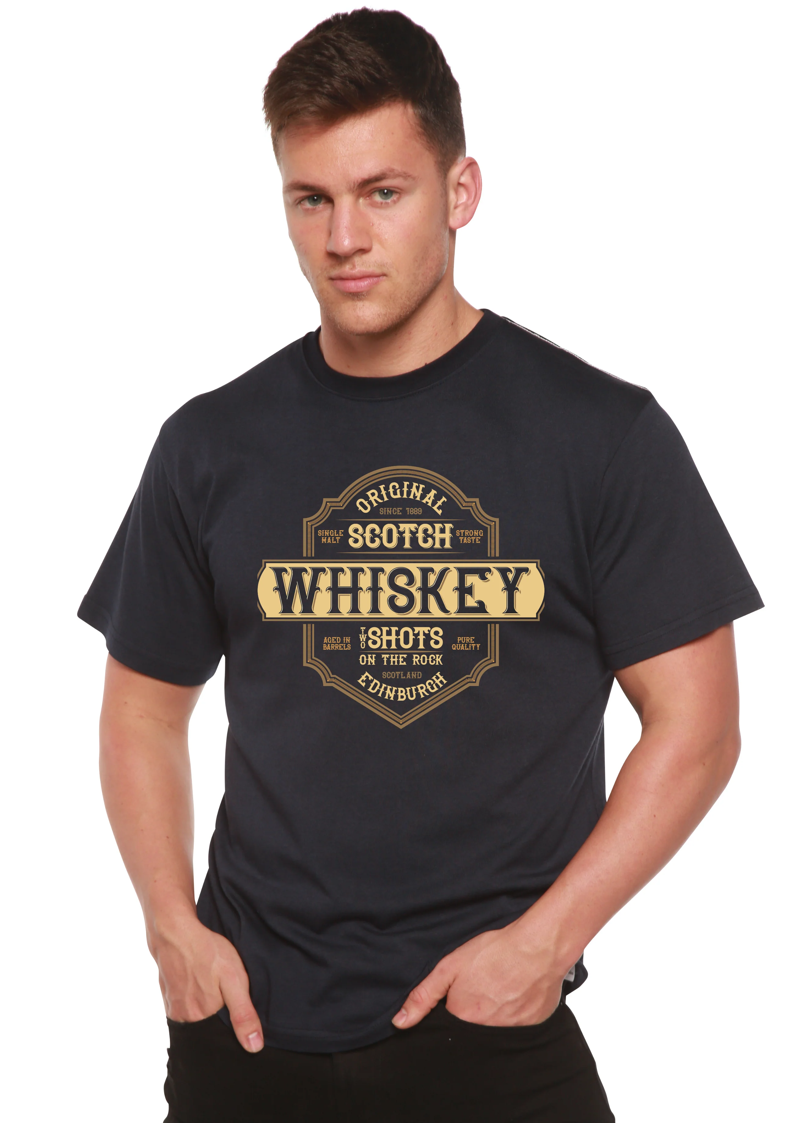 Whiskey Men's Bamboo Viscose/Organic Cotton Short Sleeve Graphic T-Shirt - Image 2