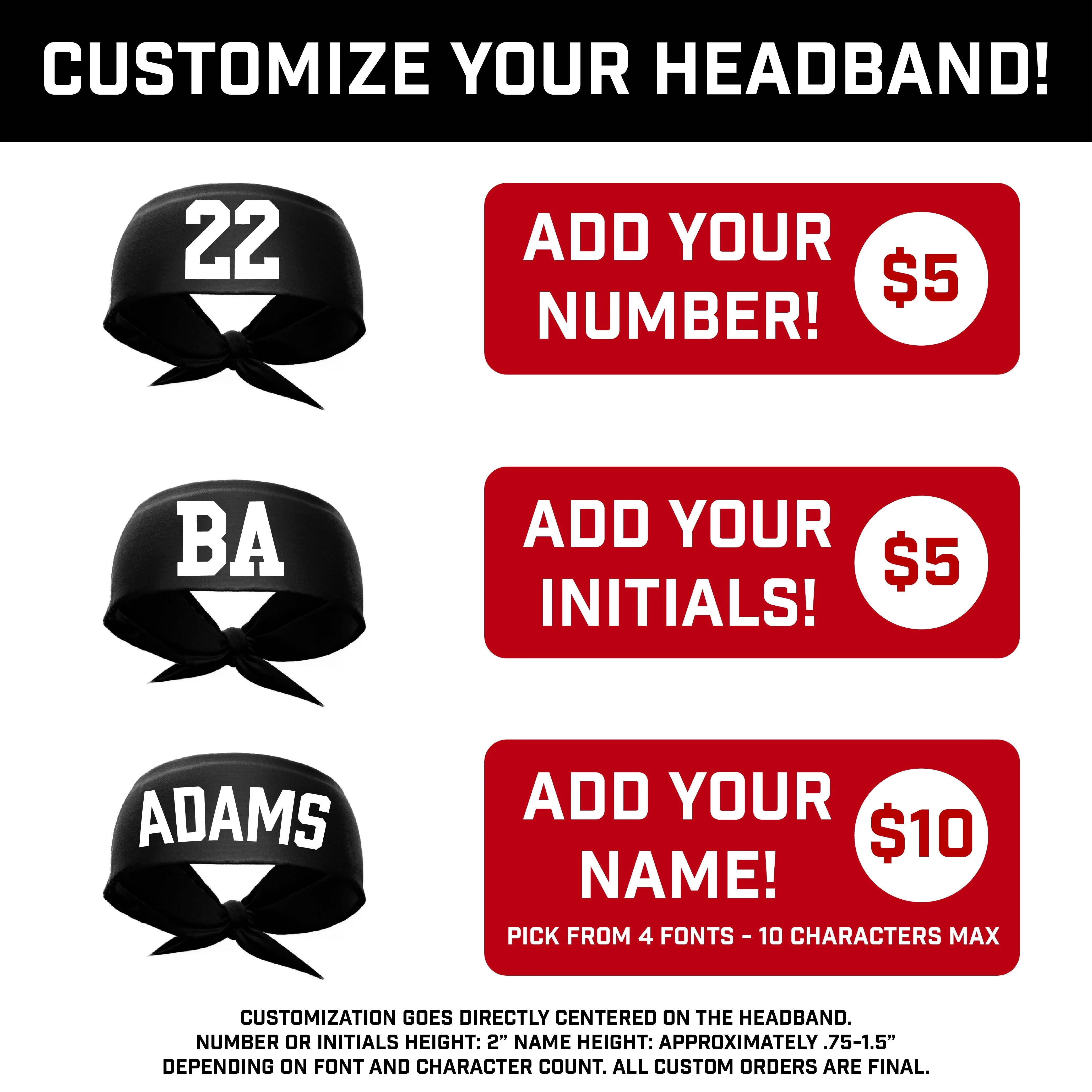White Digi Camo Tie Headband - Image 7