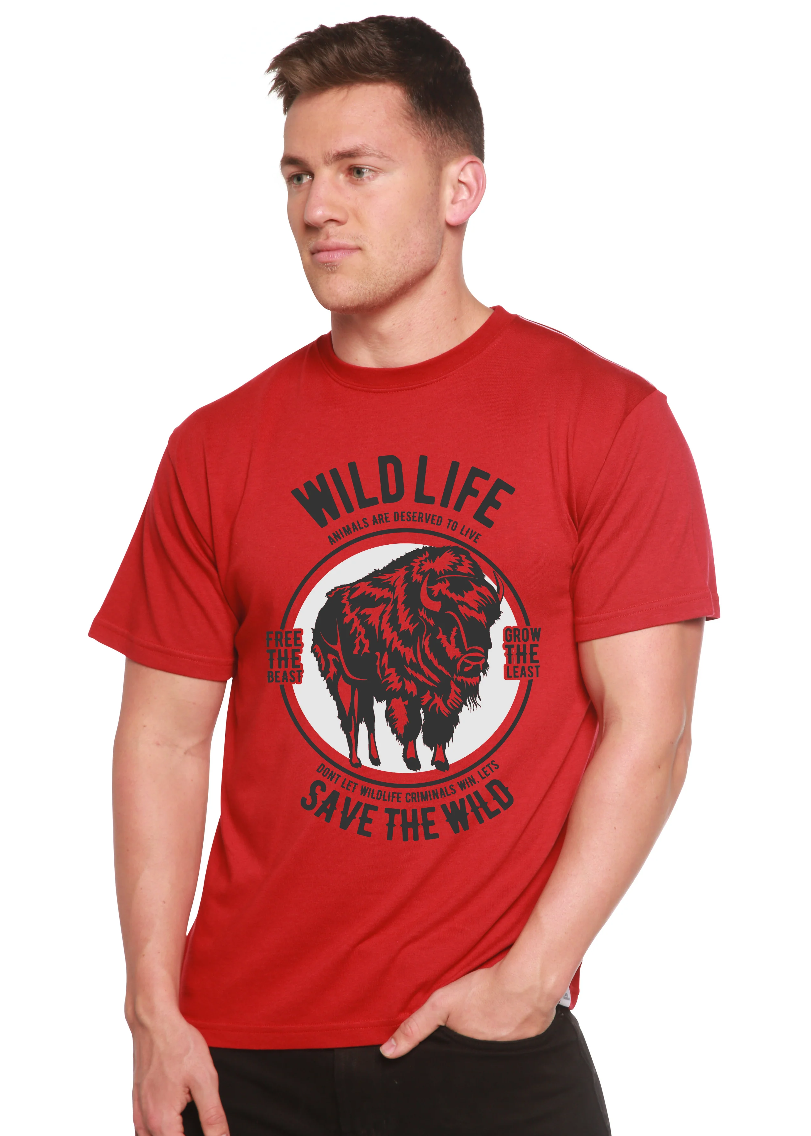 Wild Life Spun Bamboo® Men's Bamboo Viscose/Organic Cotton Short Sleeve Graphic T-Shirt - Image 6