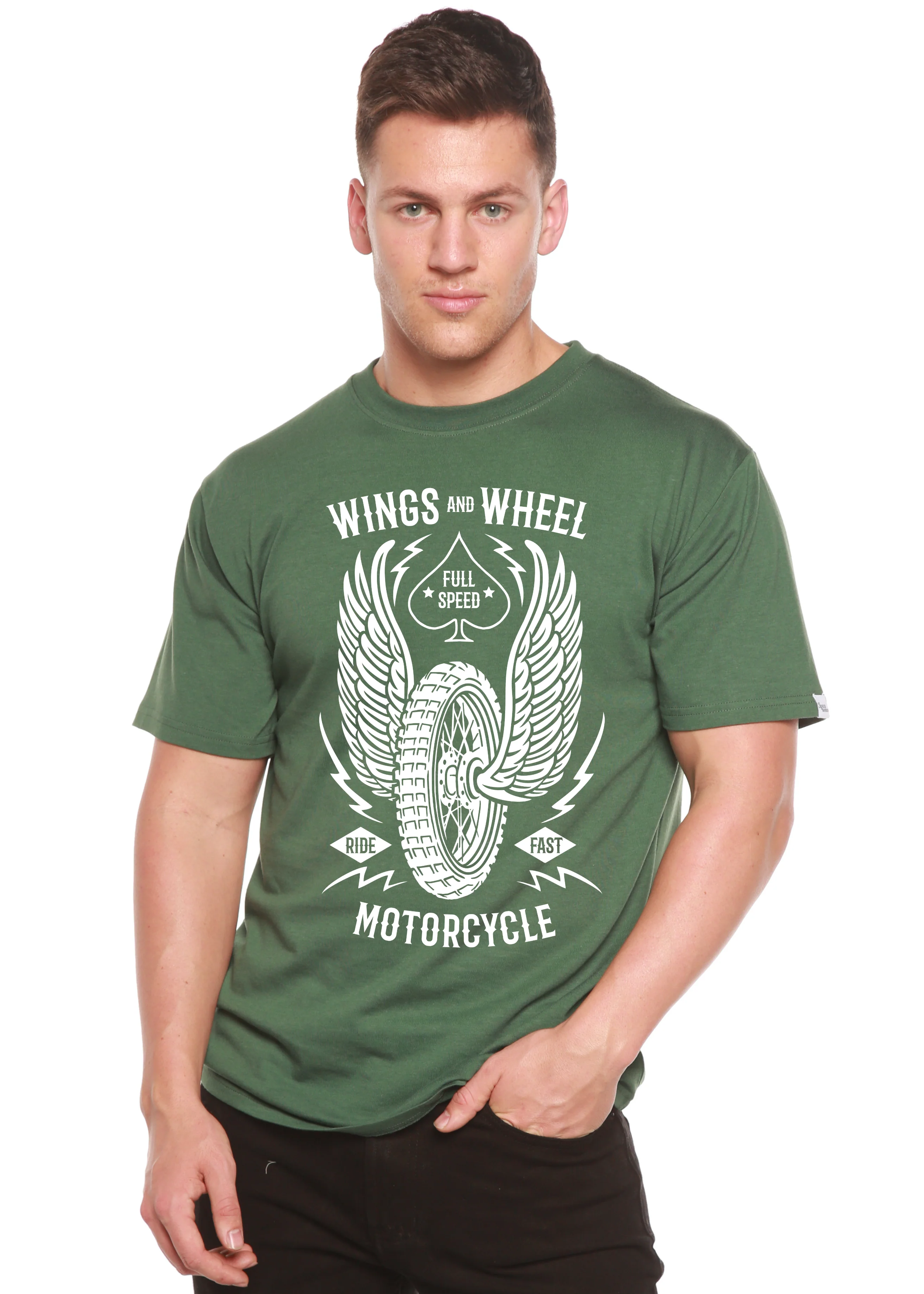Wings And Wheel Spun Bamboo® Men's Bamboo Viscose/Organic Cotton Short Sleeve Graphic T-Shirt - Image 4