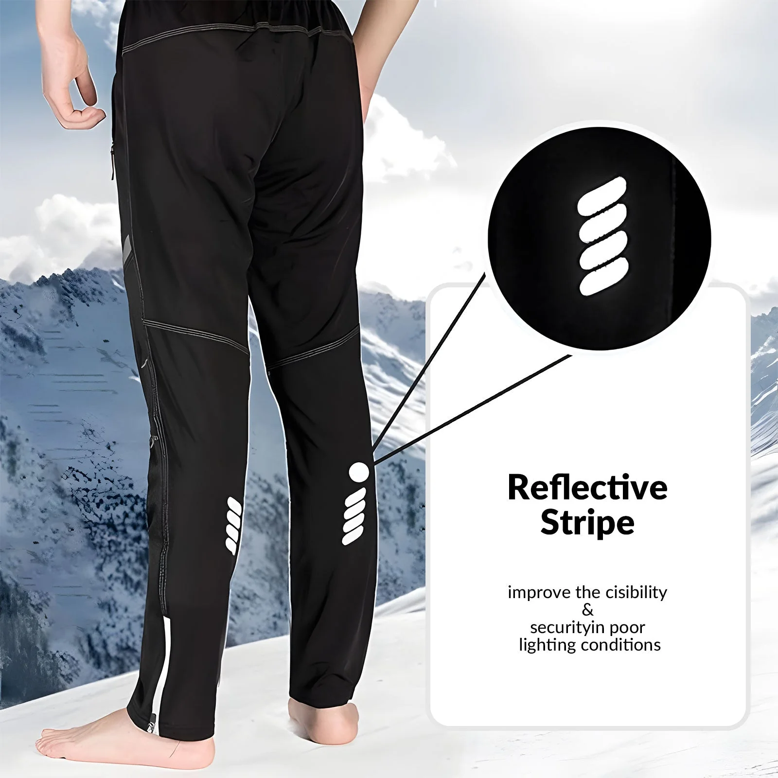 Winter Jacket & Pants Men's Windproof Cycling Suit - Image 6