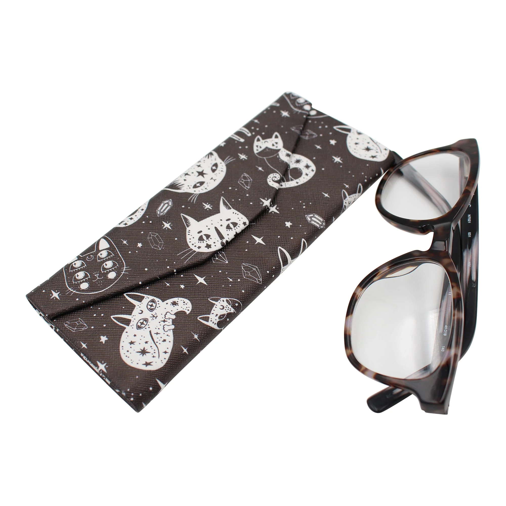 Witchy Cats Glasses Case - Horror/Halloween - Vegan Leather - Image 3