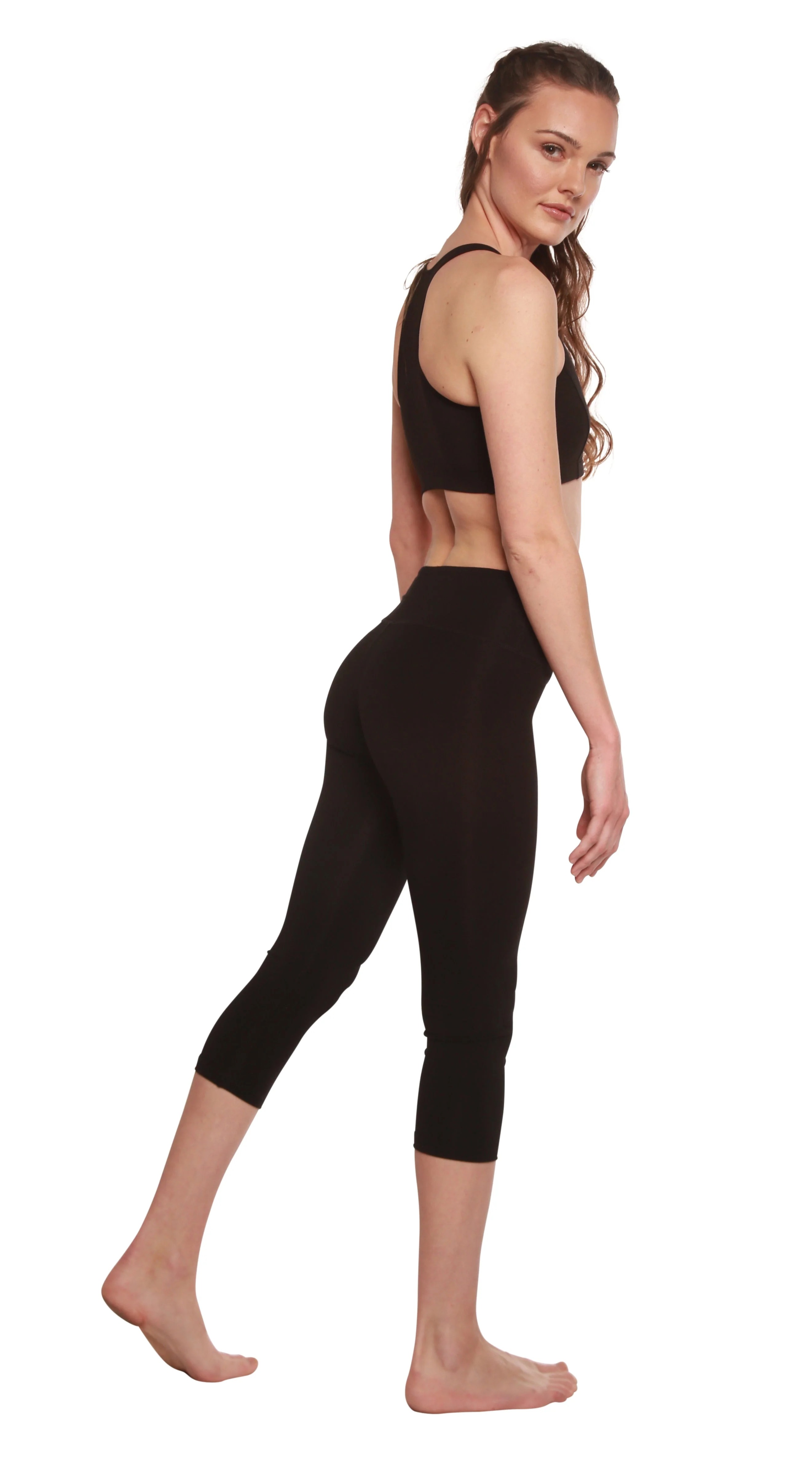Women's Bamboo Viscose/Cotton Capri Style Leggings - Image 3