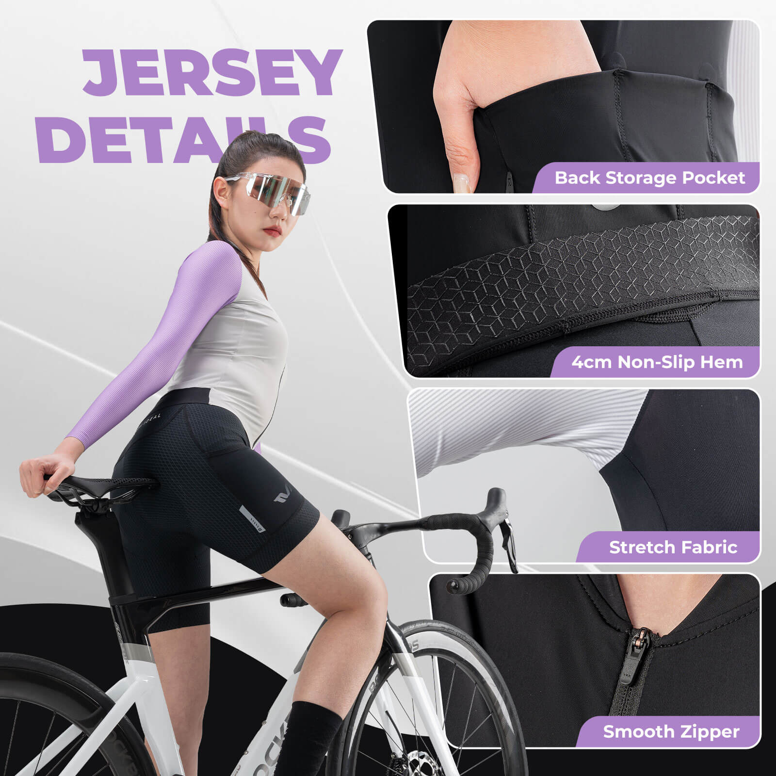 Women's Breathable Long-Sleeve Cycling Jersey - Image 8