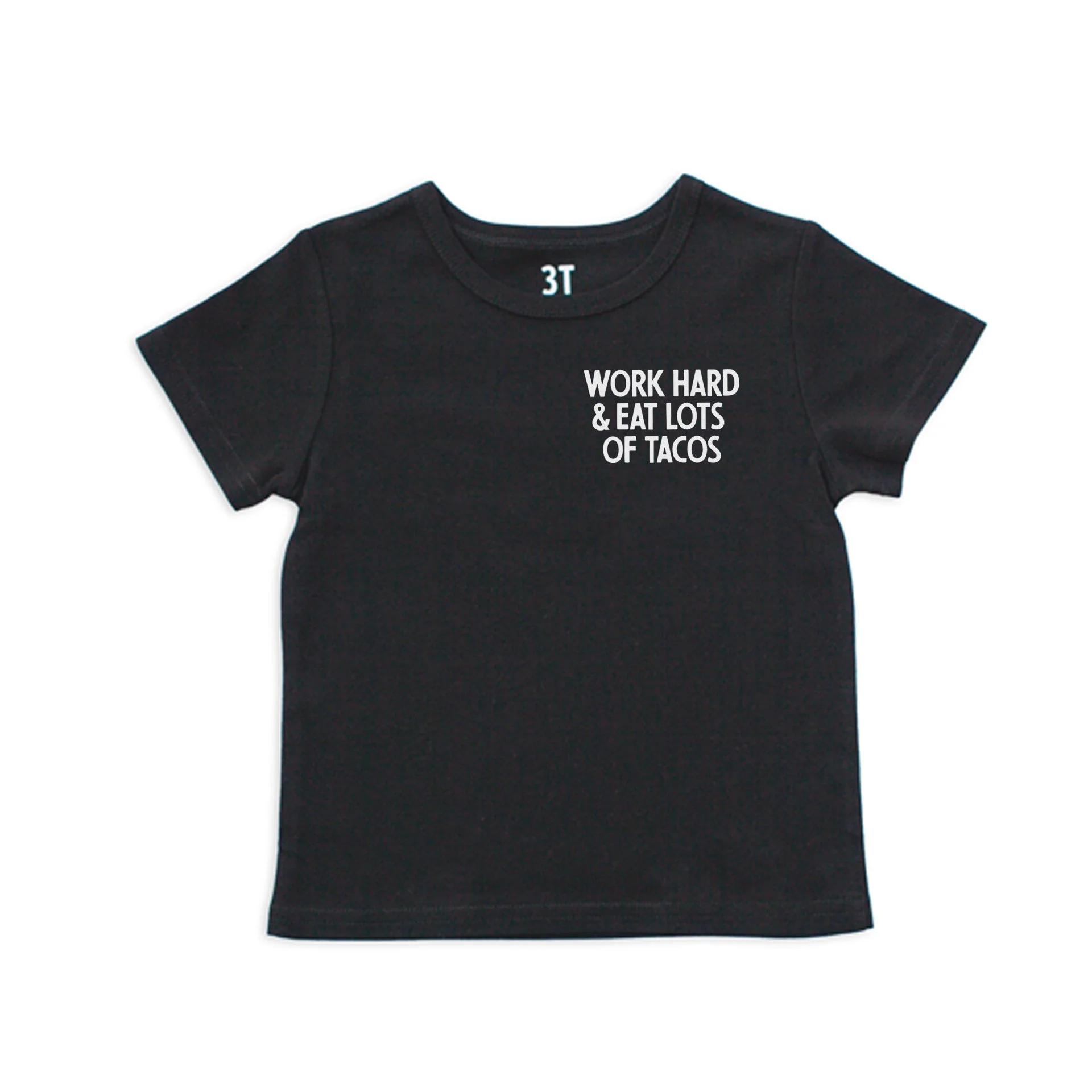 Work Hard & Eat Tacos Kids Tee - Image 13