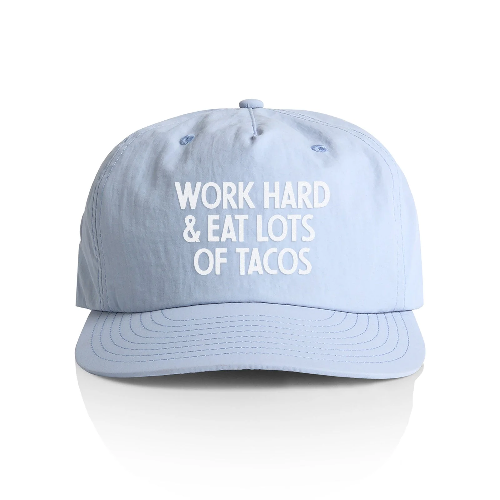 Work Hard & Eat Tacos Nylon Snapback - Image 4