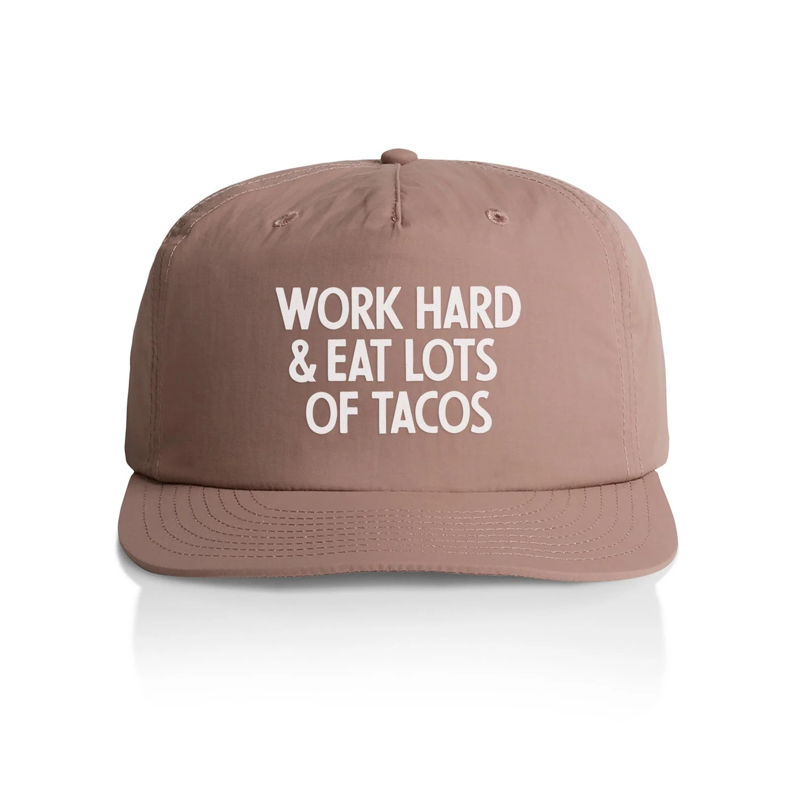 Work Hard & Eat Tacos Nylon Snapback - Image 7