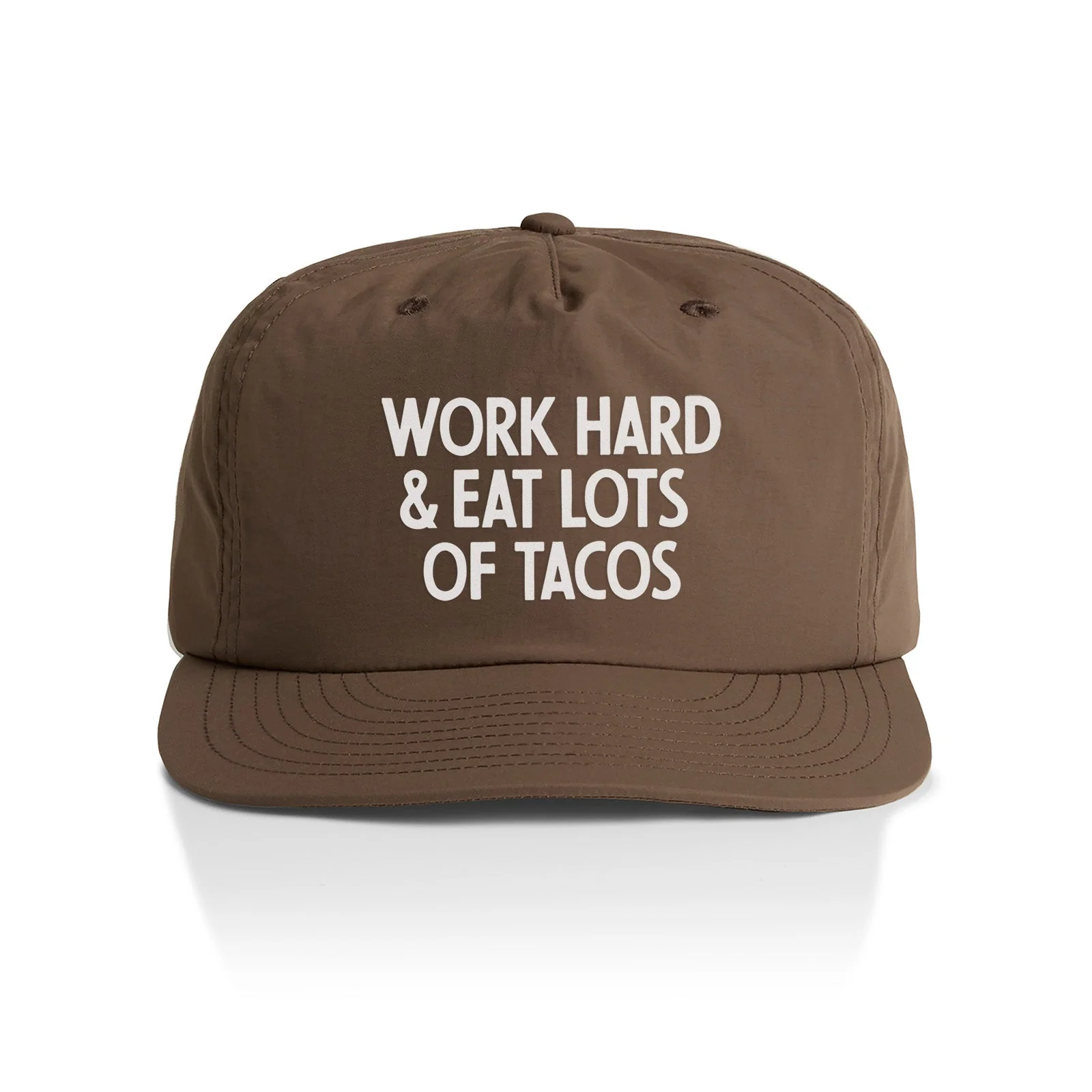Work Hard & Eat Tacos Nylon Snapback - Image 9