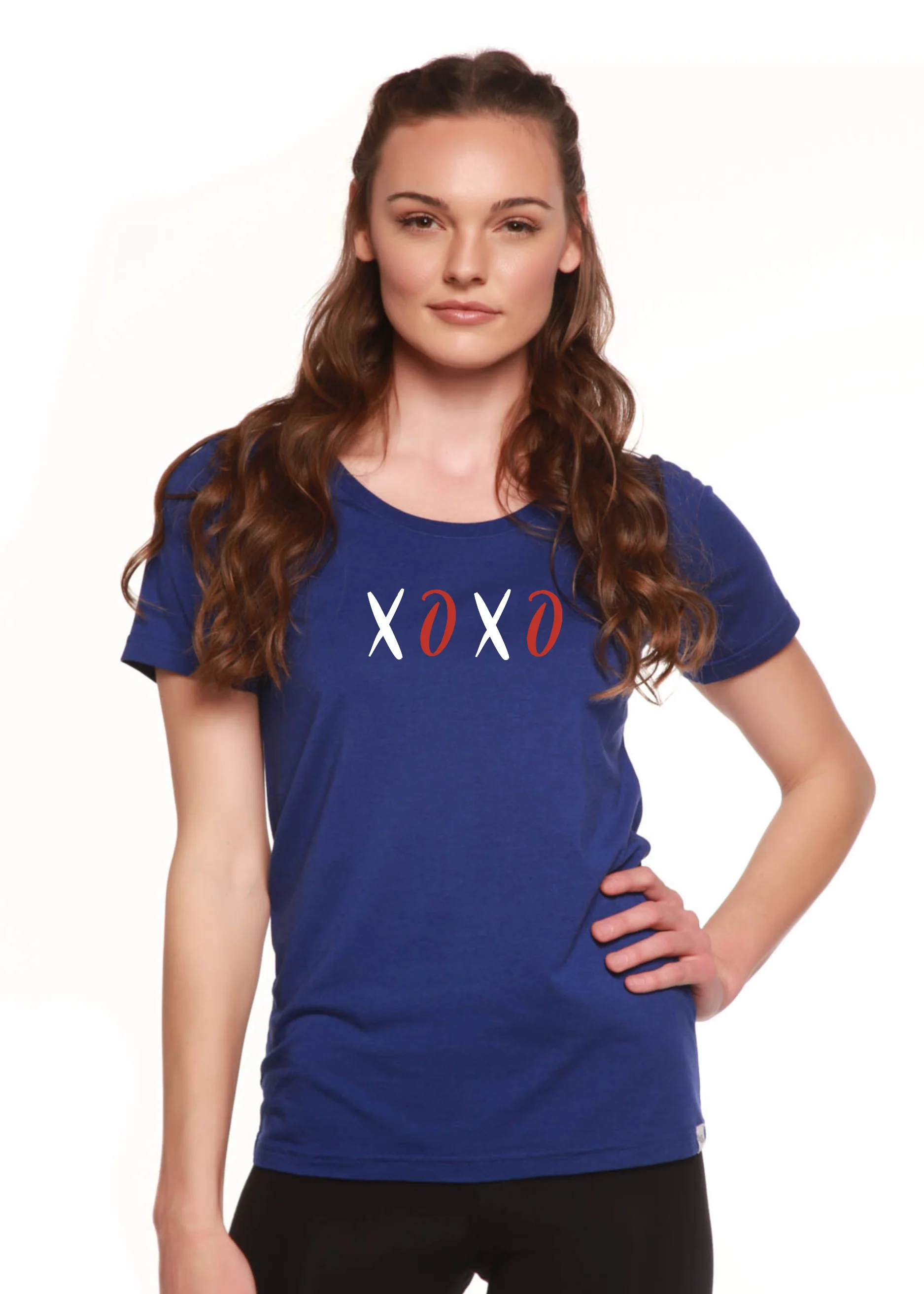 XOXO Women's Bamboo Sleeve Scoop Neck Graphic T-Shirt - Image 2