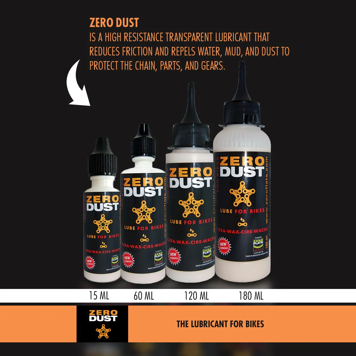 ZeroDust Chain Lube (180 ml - dosage for workshop or competition) - Image 3