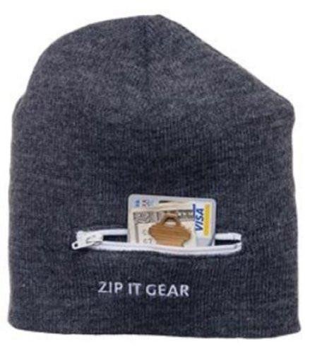 Zip It Gear Beanie Cap with a Zippered Pocket - Image 3