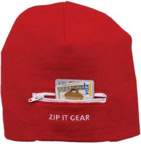 Zip It Gear Beanie Cap with a Zippered Pocket - Image 6
